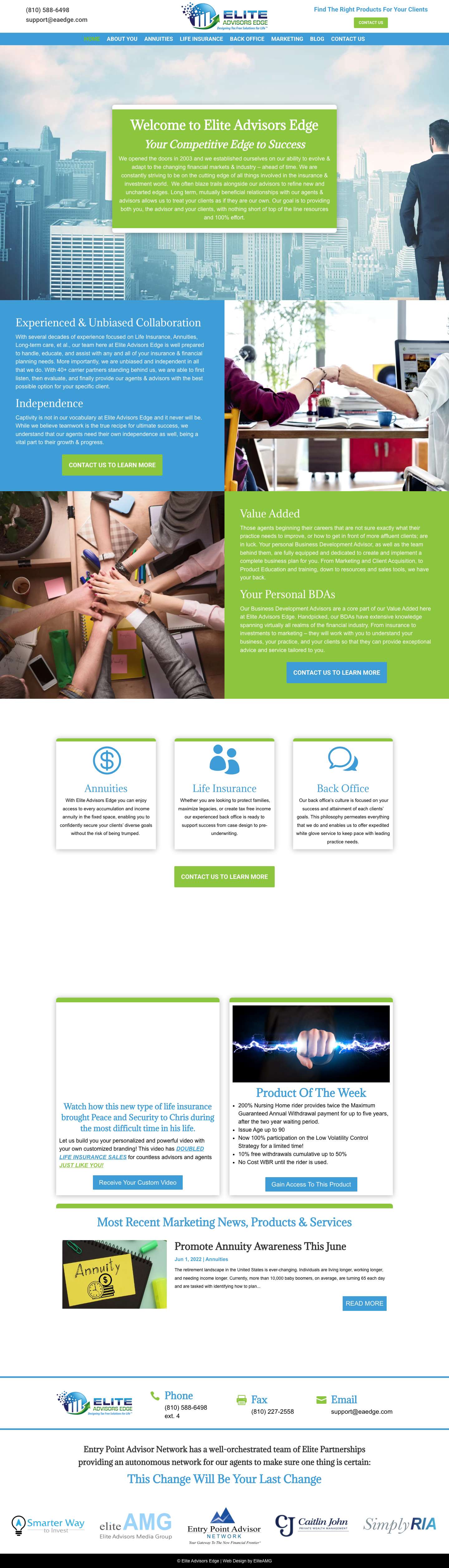 Elite Advisors Edge | Your Competitive Edge | FMO & IMO - Full Screenshot