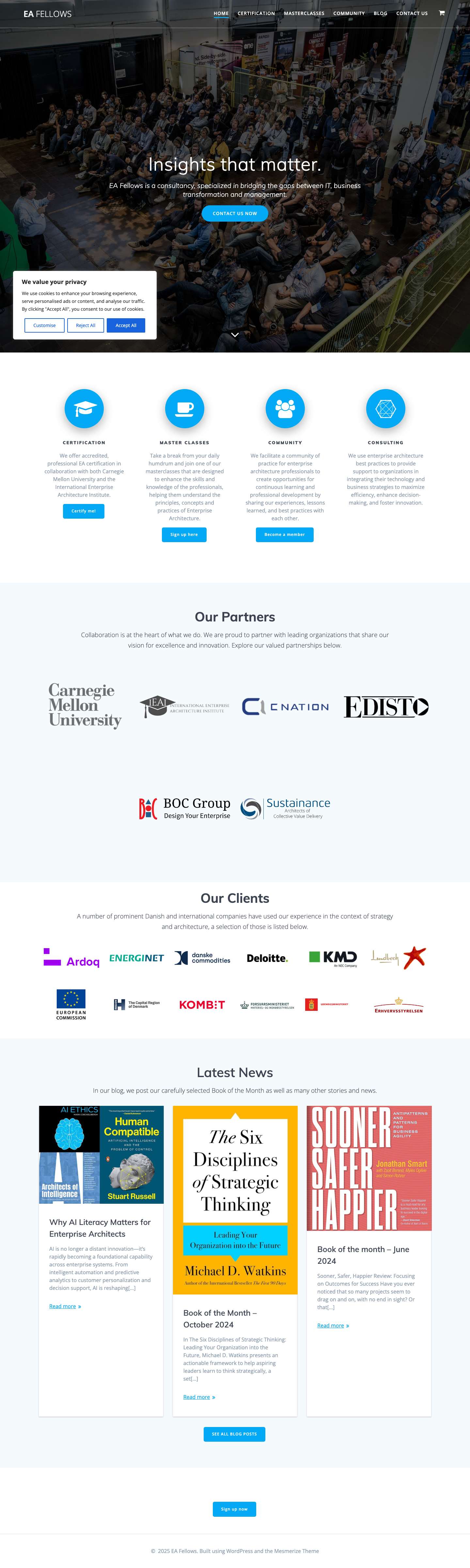 Enterprise Architecture Professionals - EA Fellows - Full Screenshot