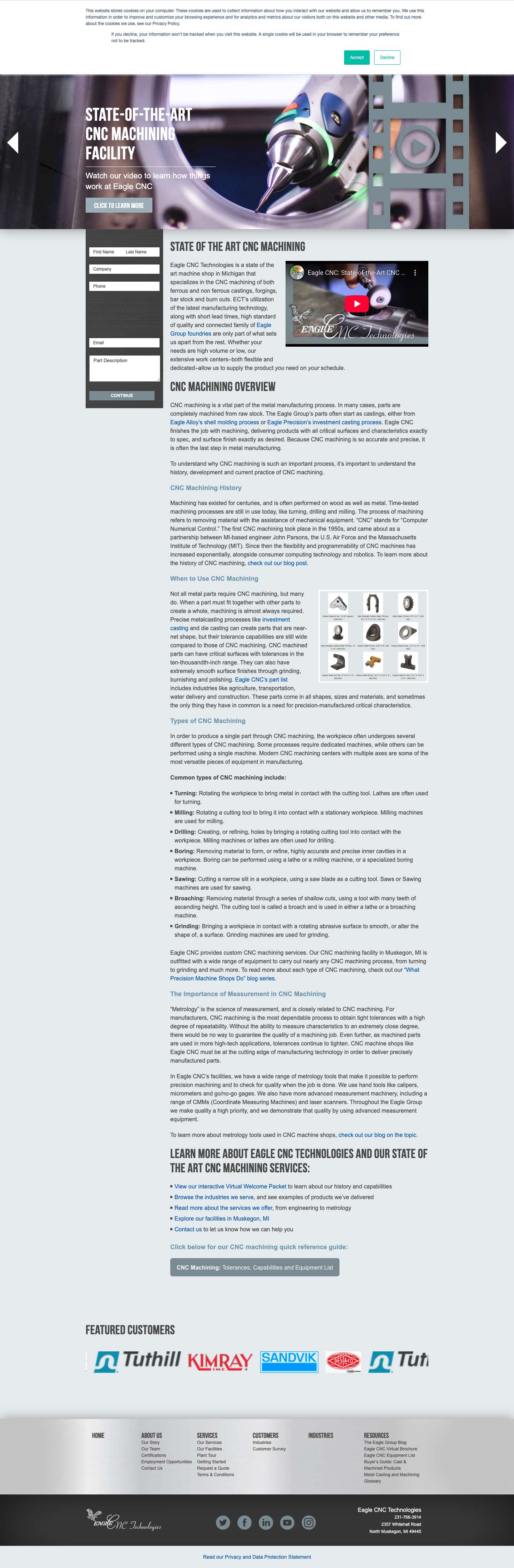 State of the Art CNC Machining - Eagle CNC Technologies - Full Screenshot