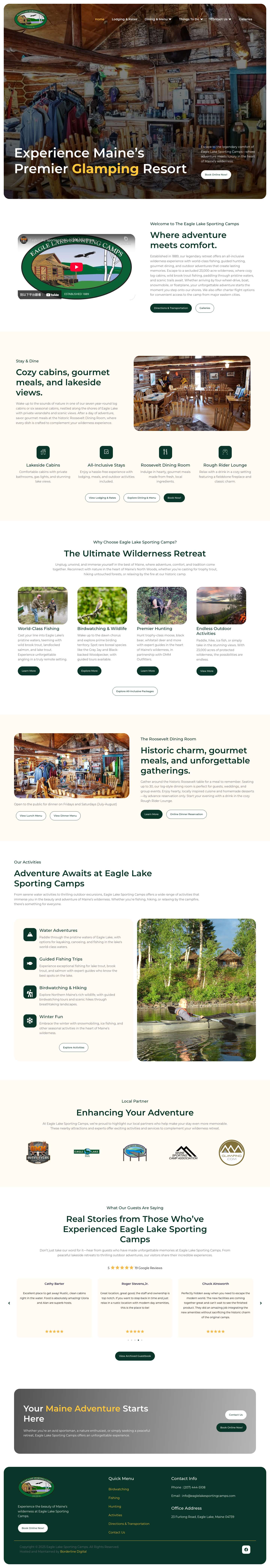 Home - Eagle Lake Sporting Camps - Full Screenshot