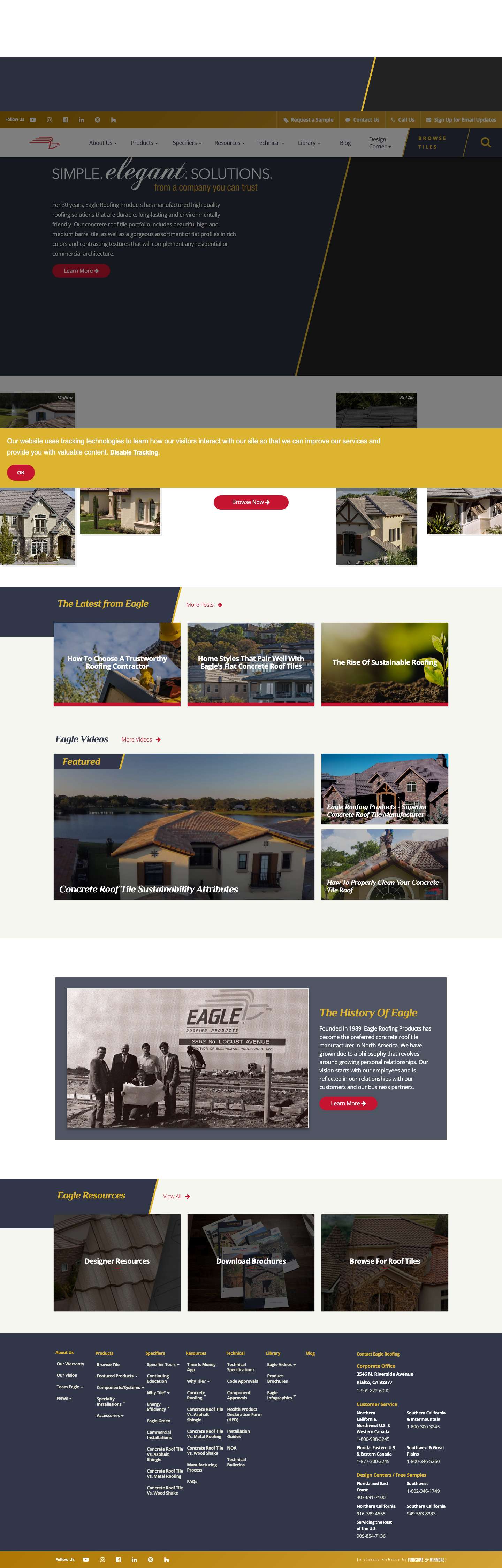 Tile Roof | Eagle Roofing - Full Screenshot