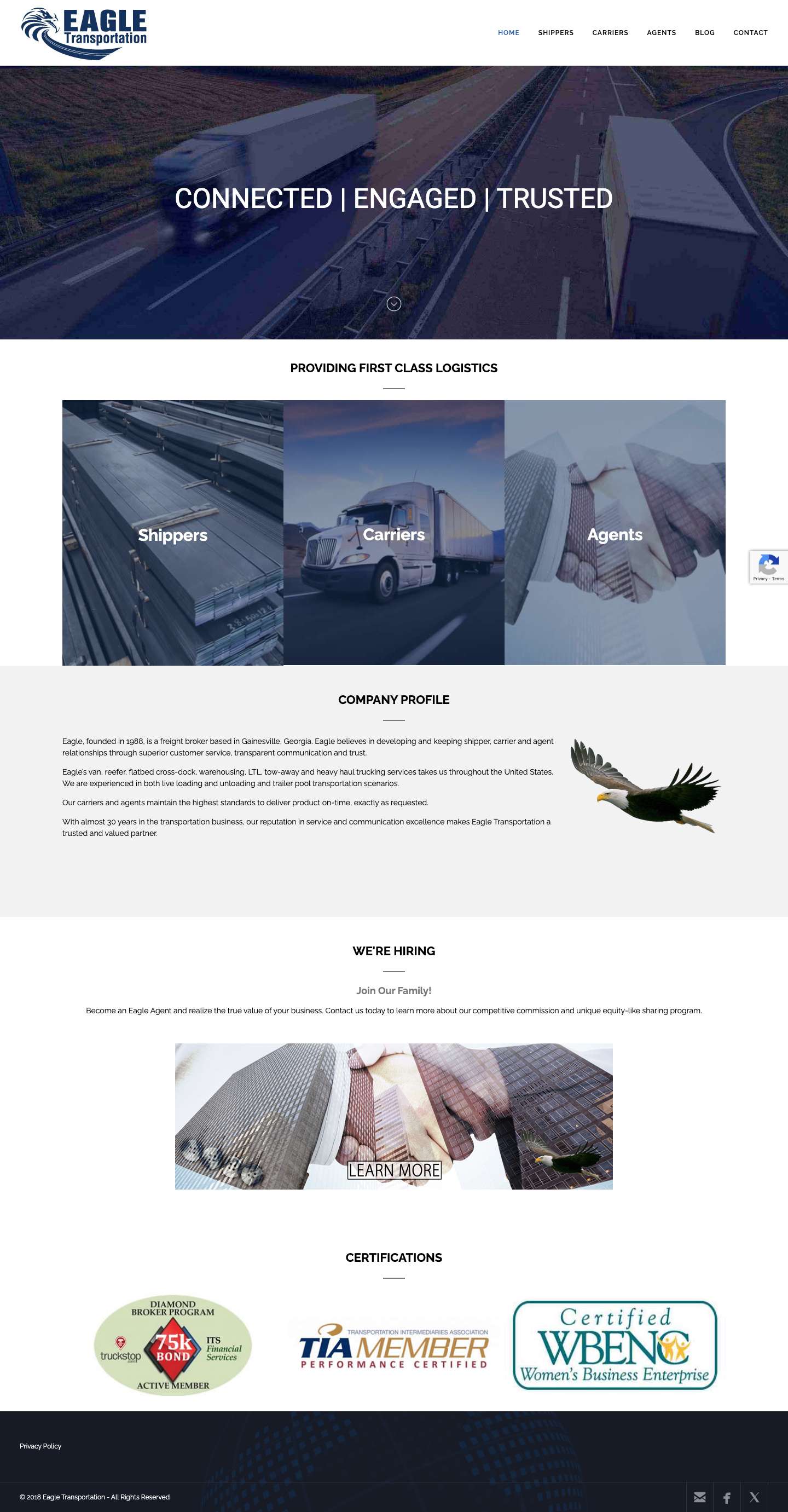 Eagle Transportation Services, Inc. - Full Screenshot