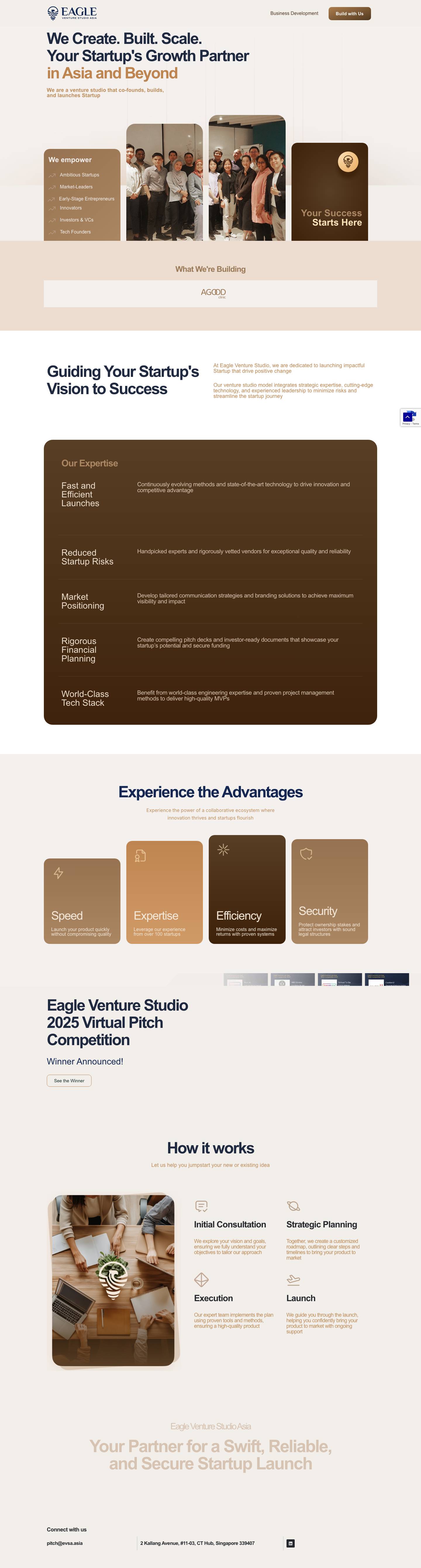 Eagle Venture Lab Asia Home - Eagle Venture Studio Asia - Full Screenshot