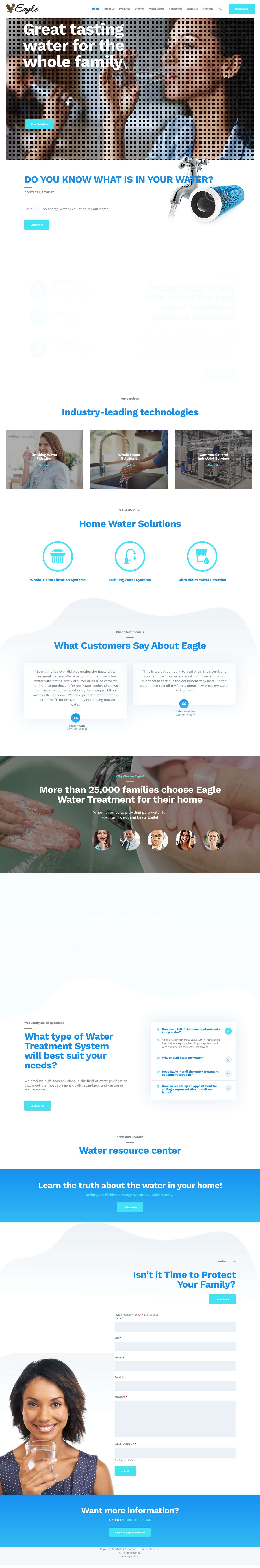 Eagle Water – Eagle Water Treatment and Filter Systems - Full Screenshot