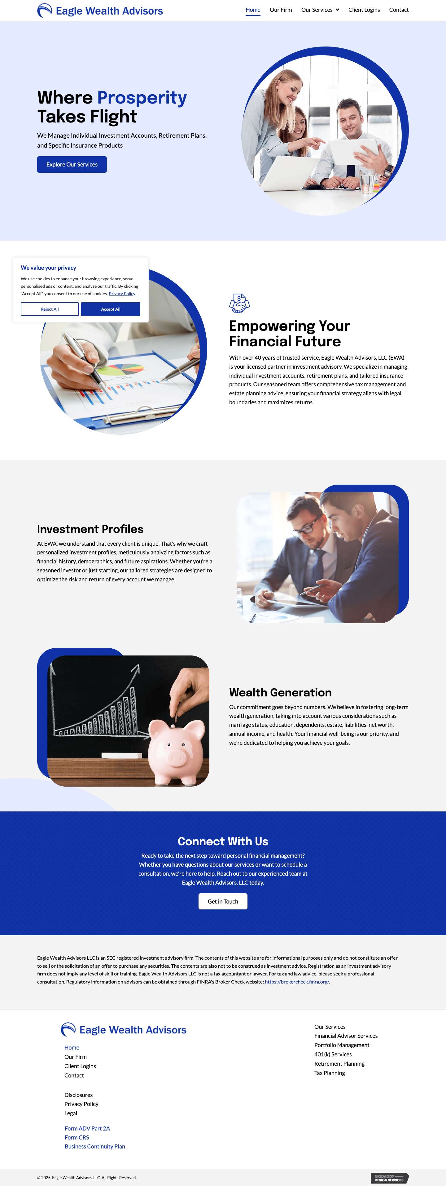 Investment Advisory - Eagle Wealth Advisors, LLC - Full Screenshot