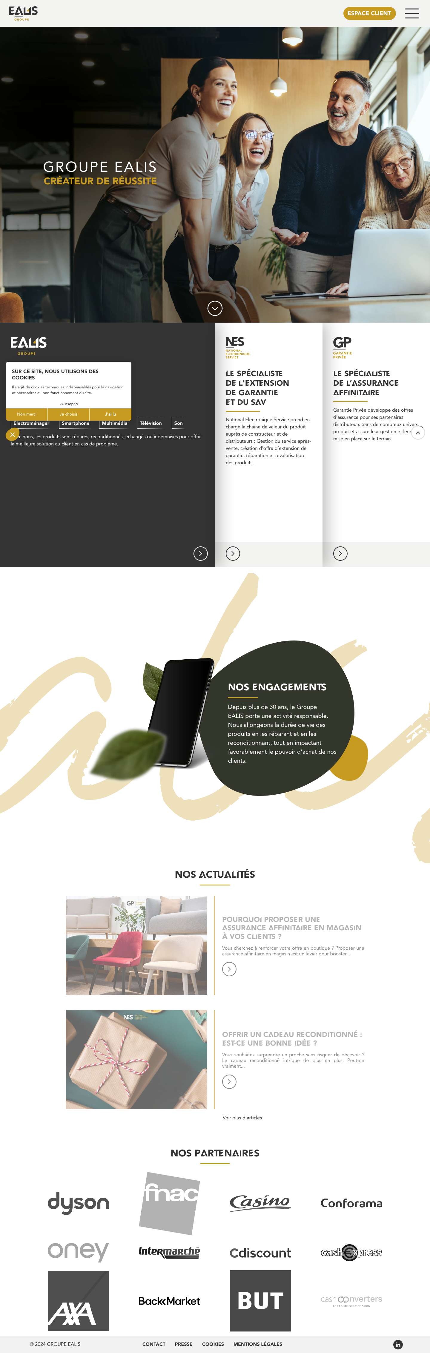 EALIS Groupe - Créateur de réussite - Full Screenshot