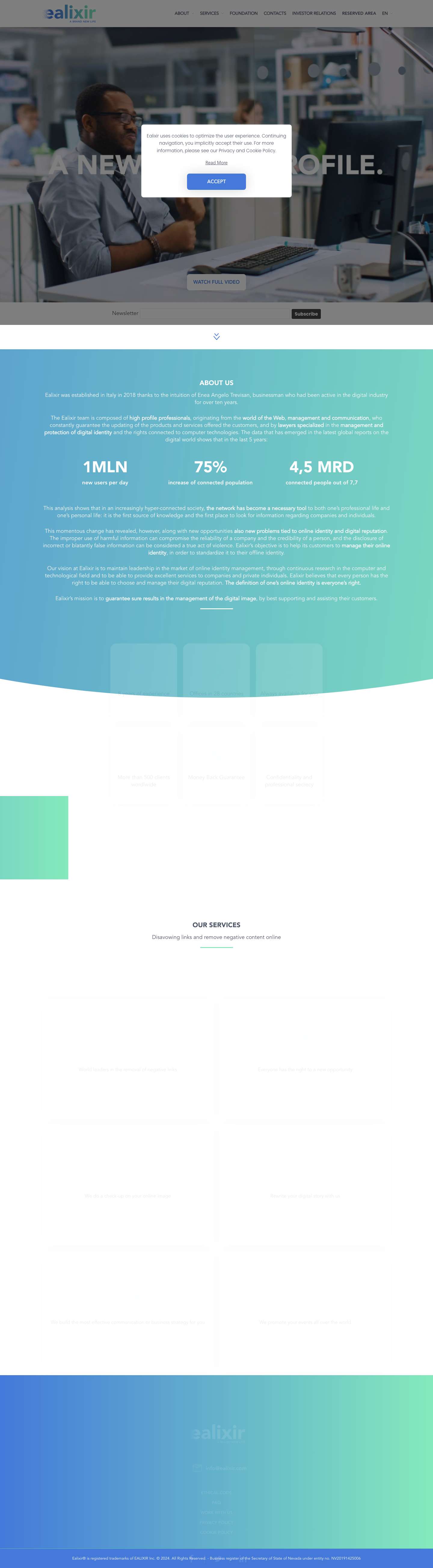 Disavow links and remove negative content online - Ealixir - Full Screenshot