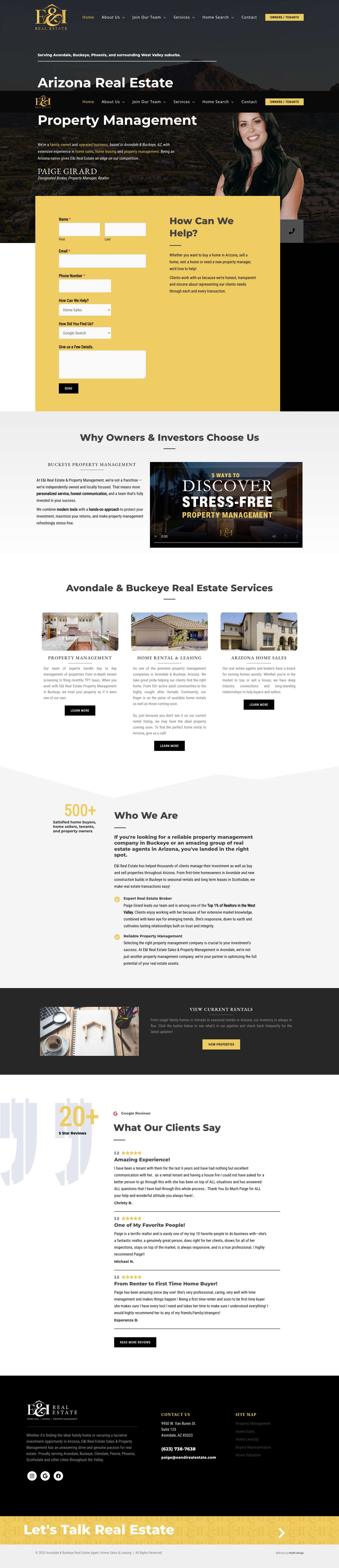 E&I Real Estate | Home Sales & Property Management in Buckeye - Full Screenshot