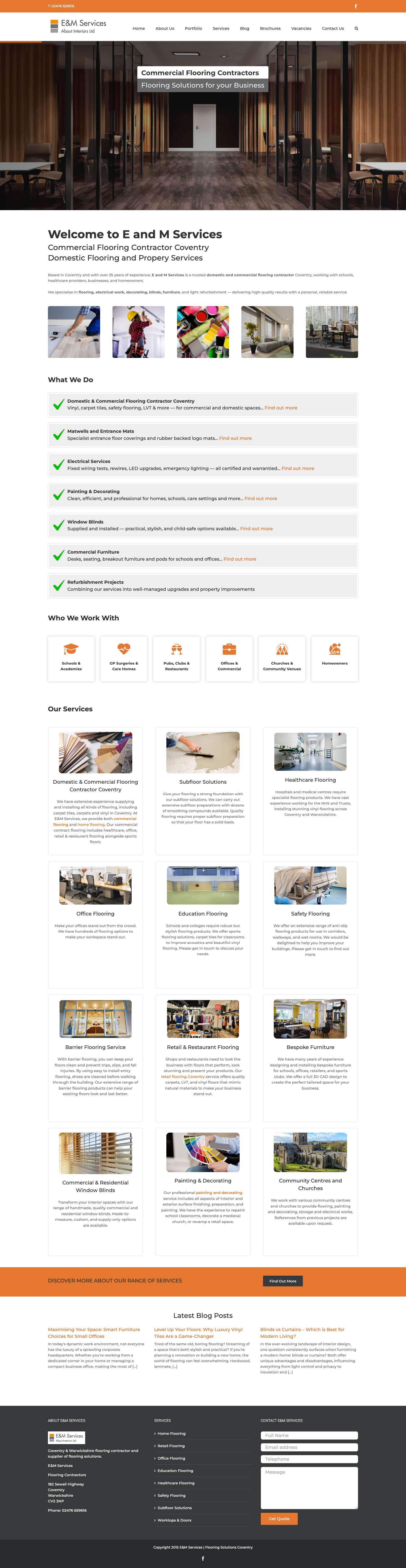 Commercial Flooring Contractor Coventry | Property Services - Full Screenshot