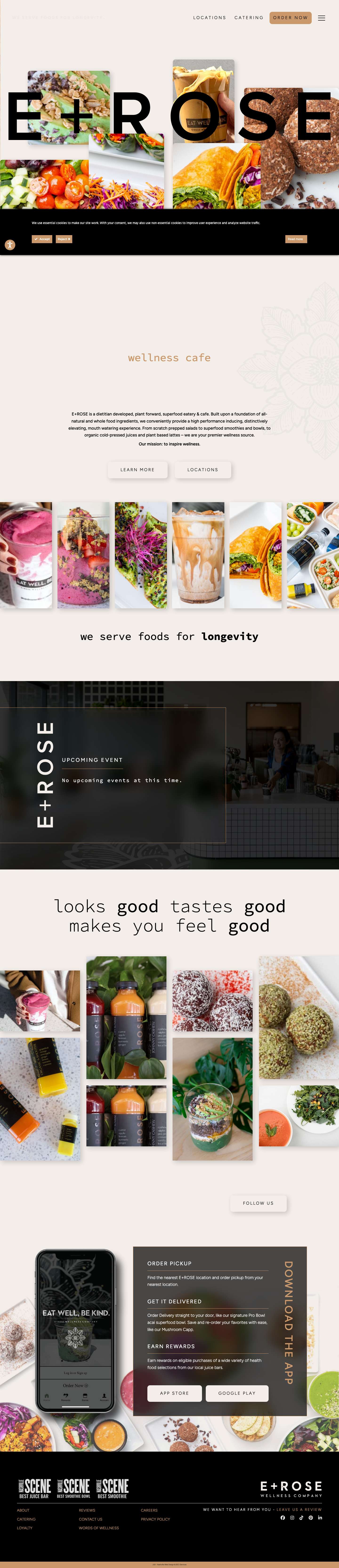 Home - E+ROSE Wellness Company - Full Screenshot