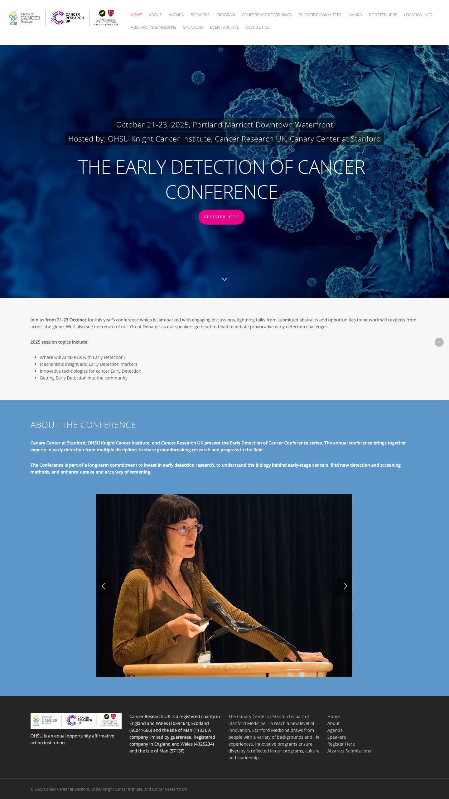 The Early Detection of Cancer Conference - Full Screenshot