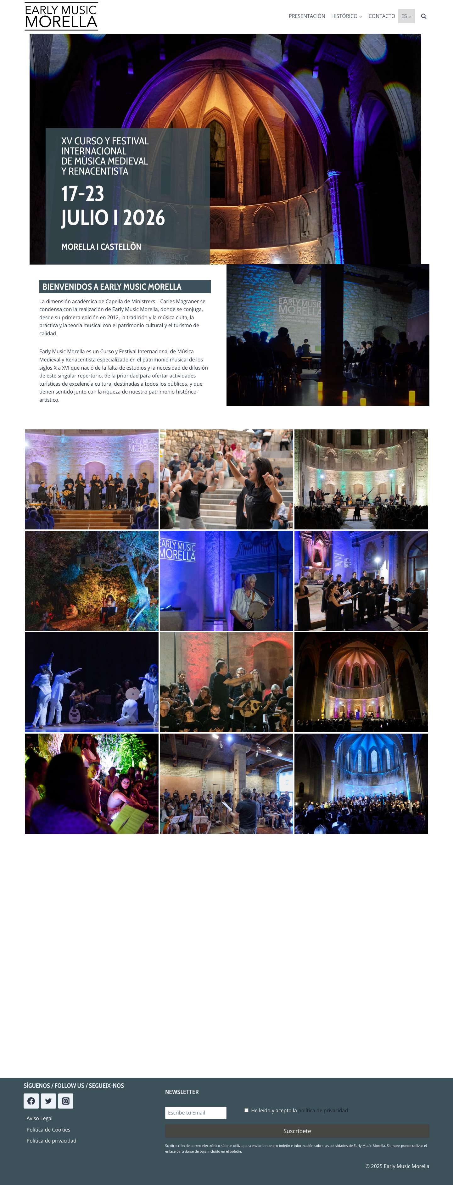 Early Music Morella – Curso Internacional de Música Medieval y RenacentistaAmpliarAmpliarBuscarAlternar el menúFacebookTwitterInstagramAmpliarAmpliarAlternar cerrar menúBuscar - Full Screenshot