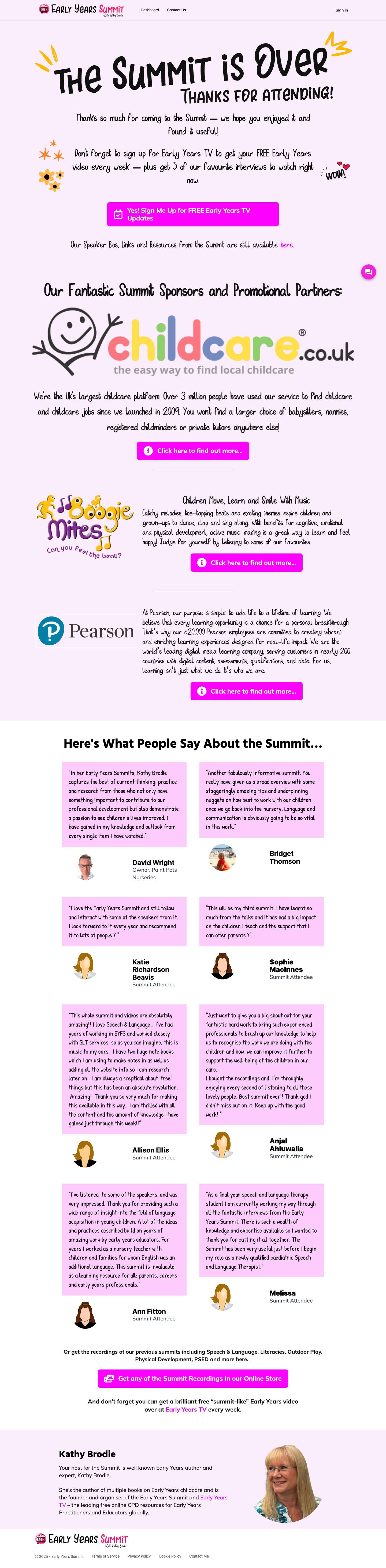 The FREE Early Years Summit on Speech, Language and Communication - Full Screenshot