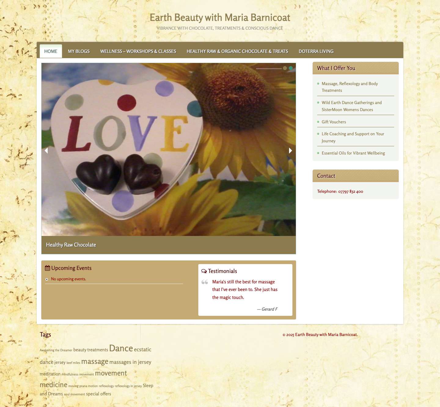 Earth Beauty with Maria Barnicoat | Vibrance with Chocolate, Treatments & Conscious Dance - Full Screenshot
