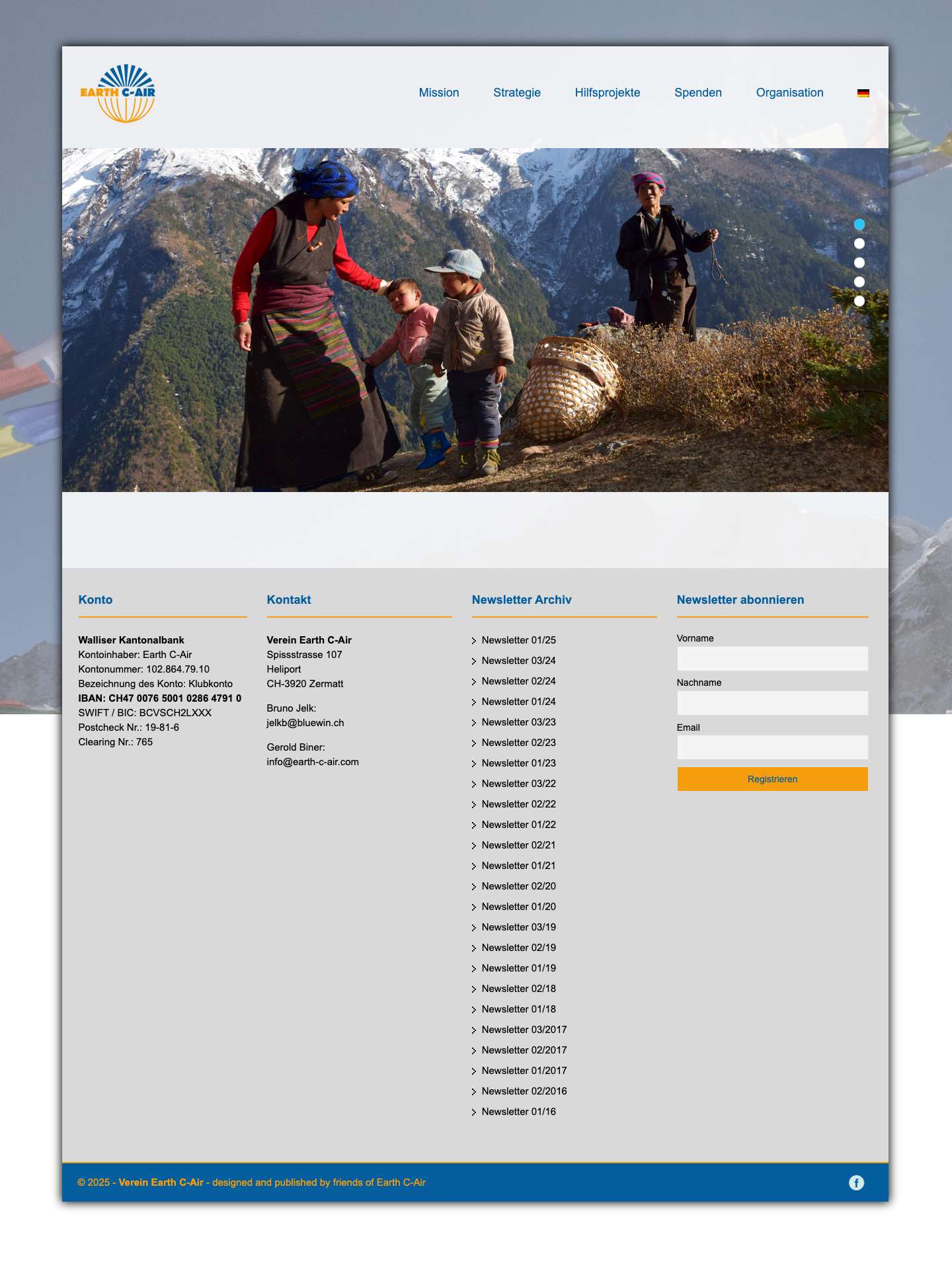 Earth C-Air – Direkthilfe Nepal - Full Screenshot