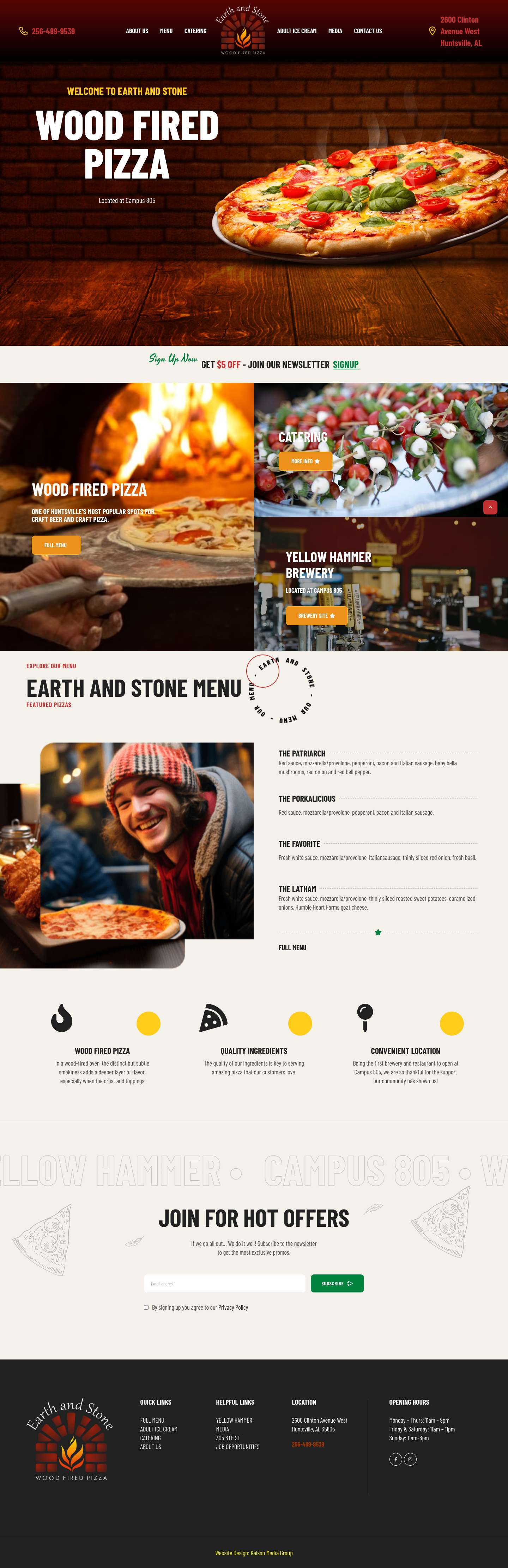 Earth and Stone – Wood Fired Pizza - Full Screenshot