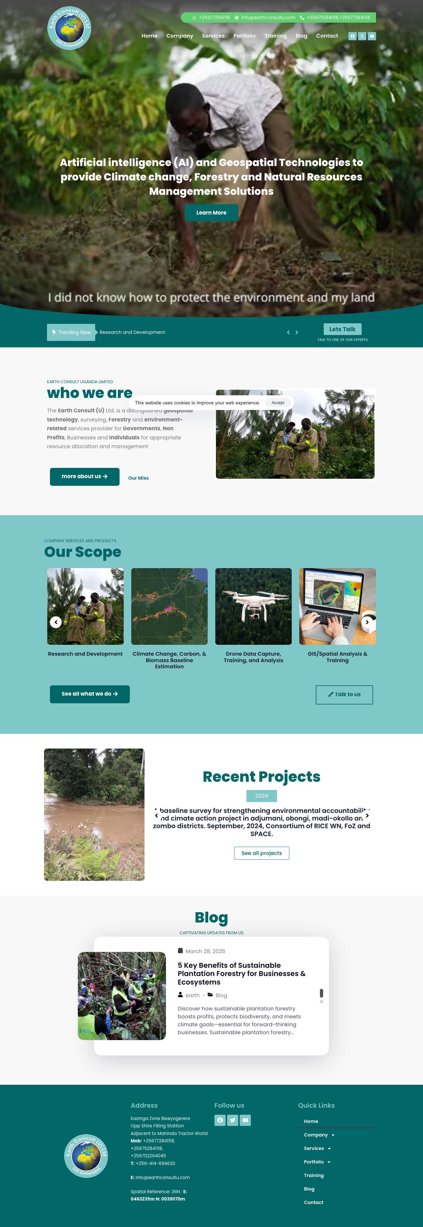 Earth Consult Uganda – GIS, Forresty, Consultancy - Full Screenshot