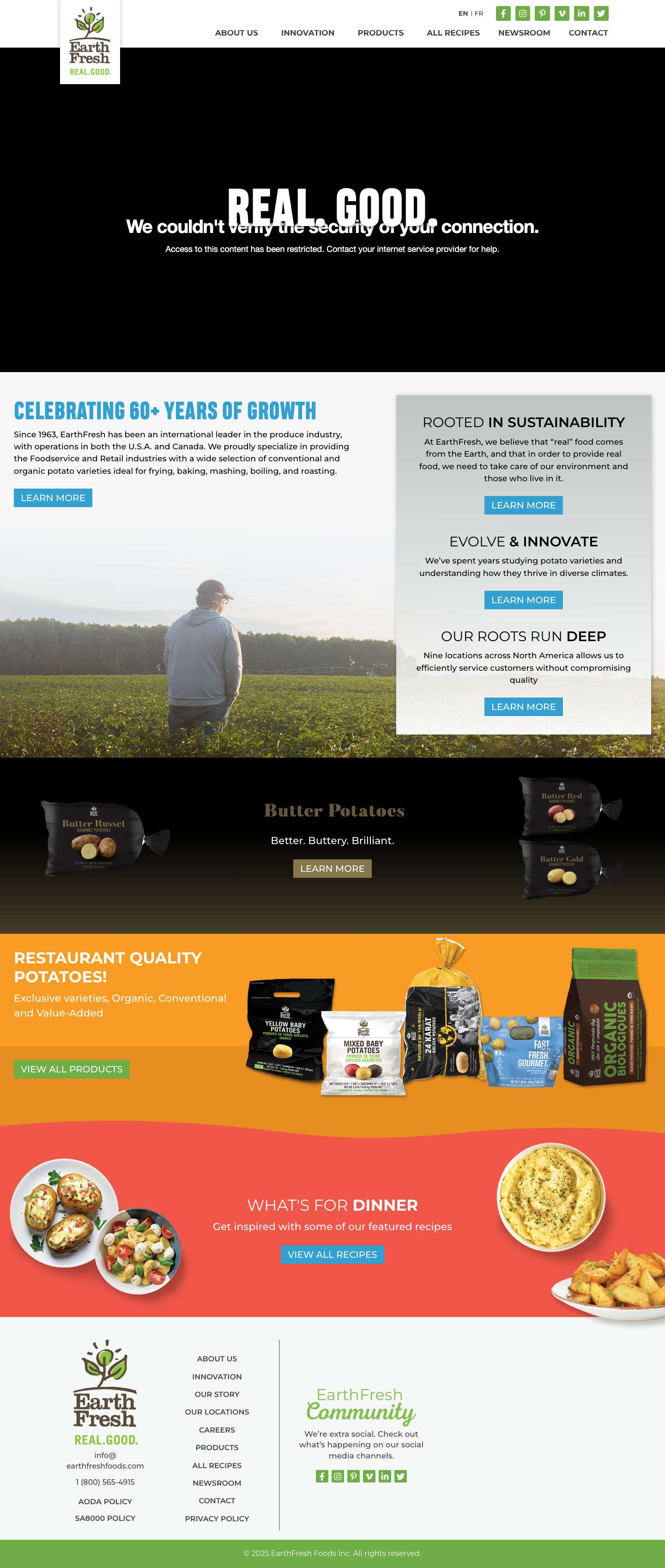 Welcome to EarthFresh - Full Screenshot