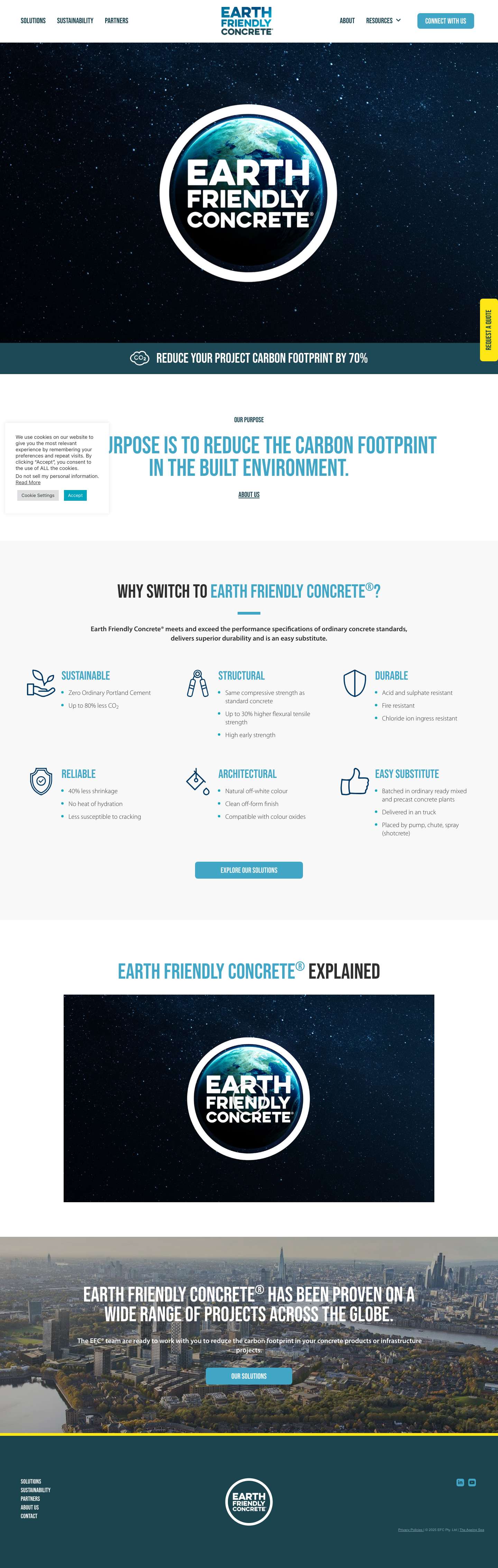 Earth Friendly Concrete | Reduce Your Carbon Footprint - Full Screenshot