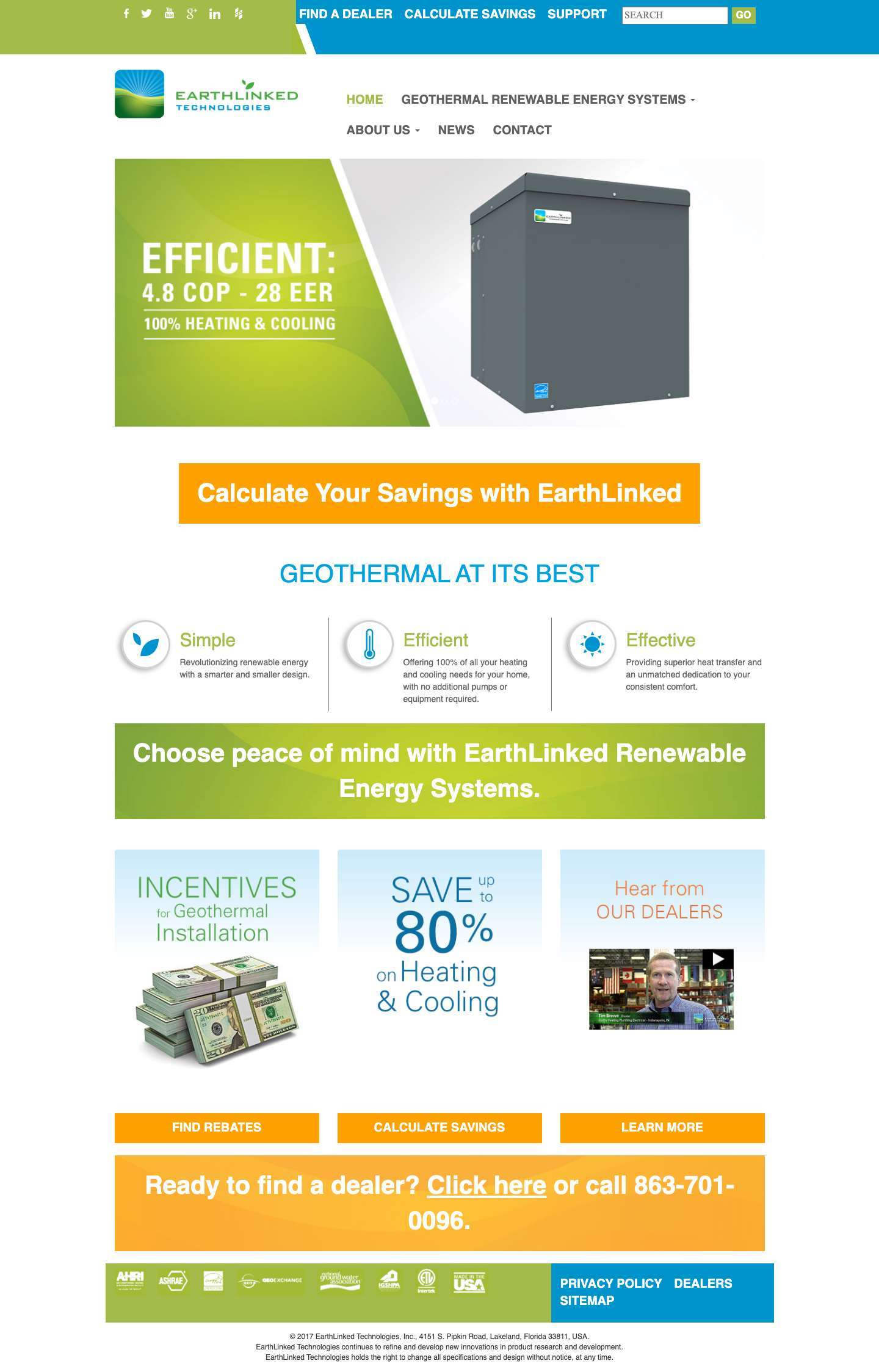 EarthLinked Technologies | Geothermal HVAC Systems - Full Screenshot