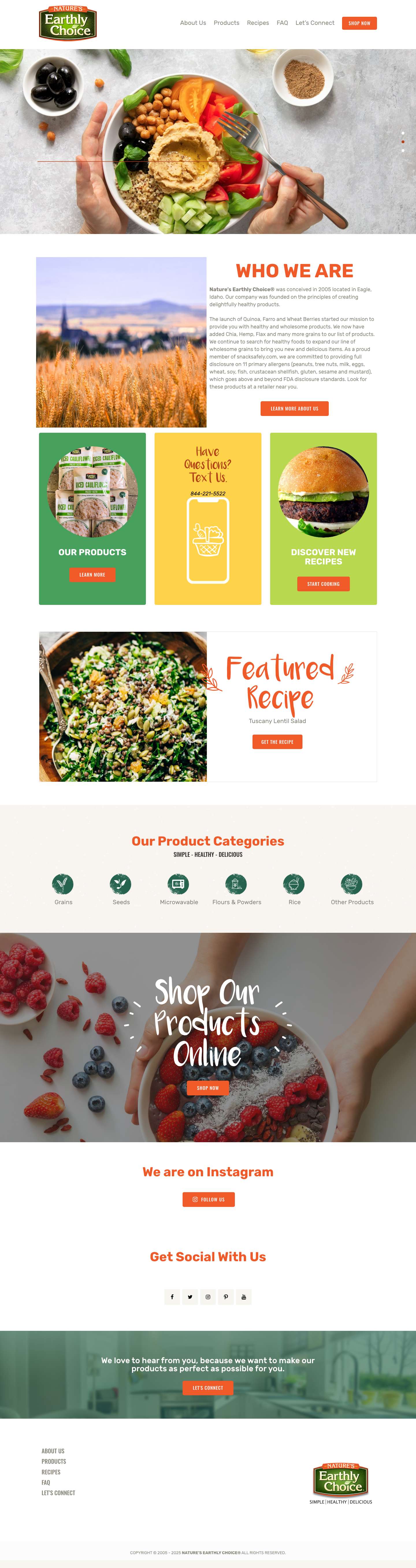 Home - NATURE'S EARTHLY CHOICE™ - Full Screenshot