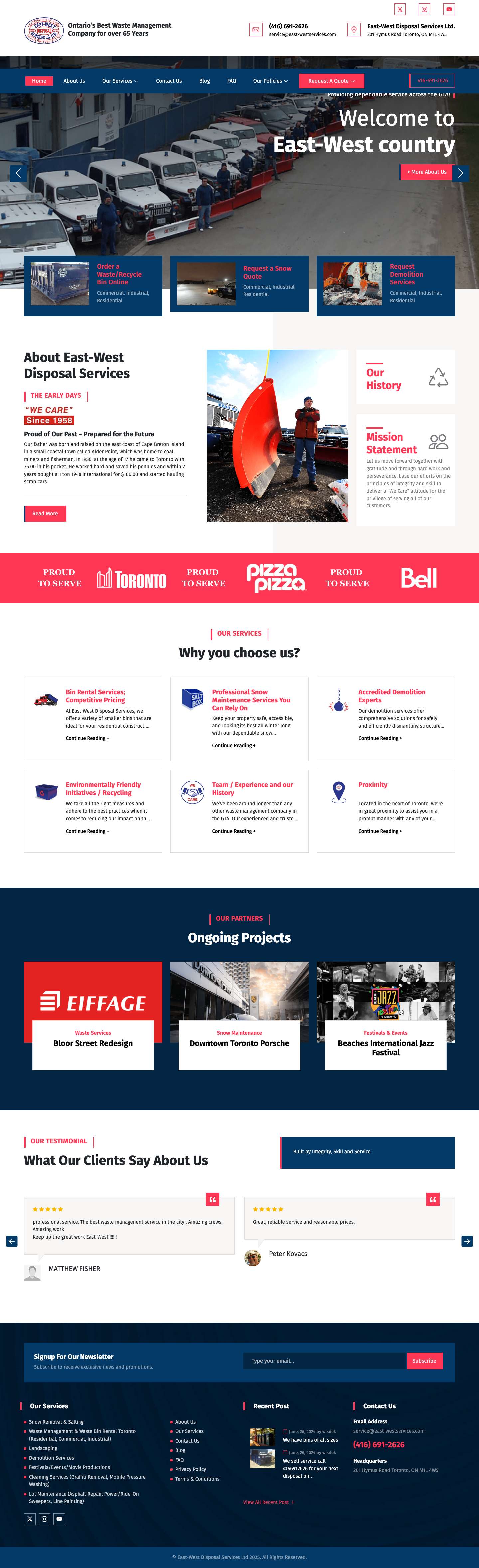 Demolition Debris Bins Toronto, Eco-Friendly Waste Bin Rental Toronto - Full Screenshot