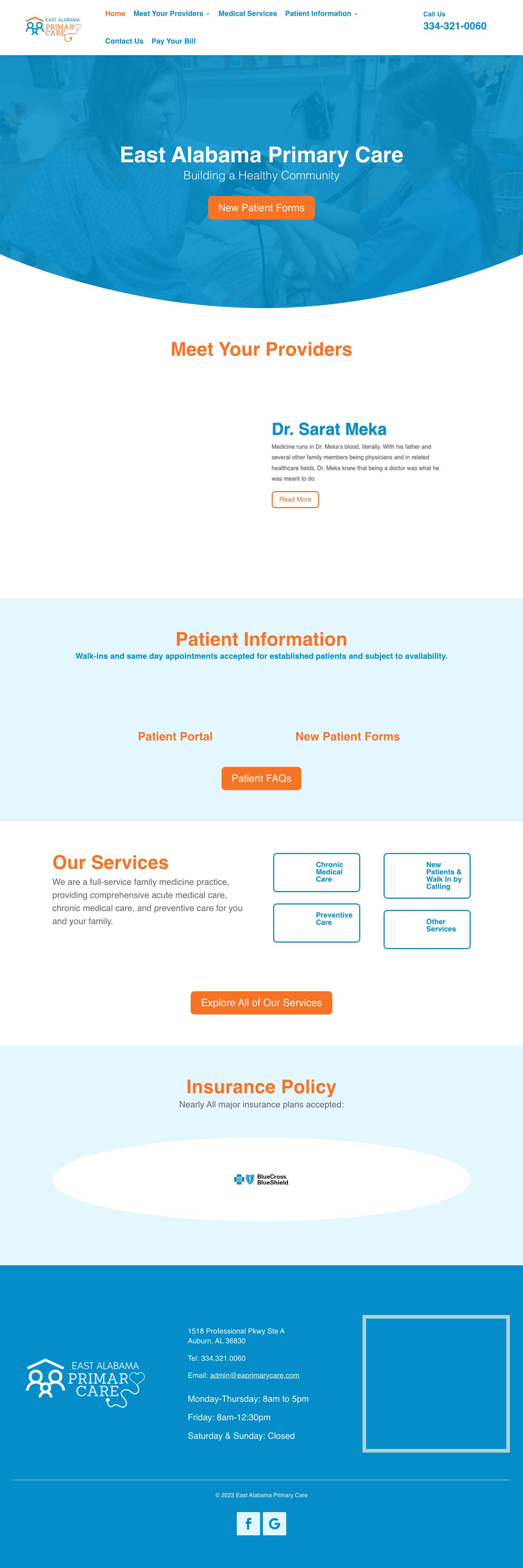 Home | East Alabama Primary Care - Full Screenshot