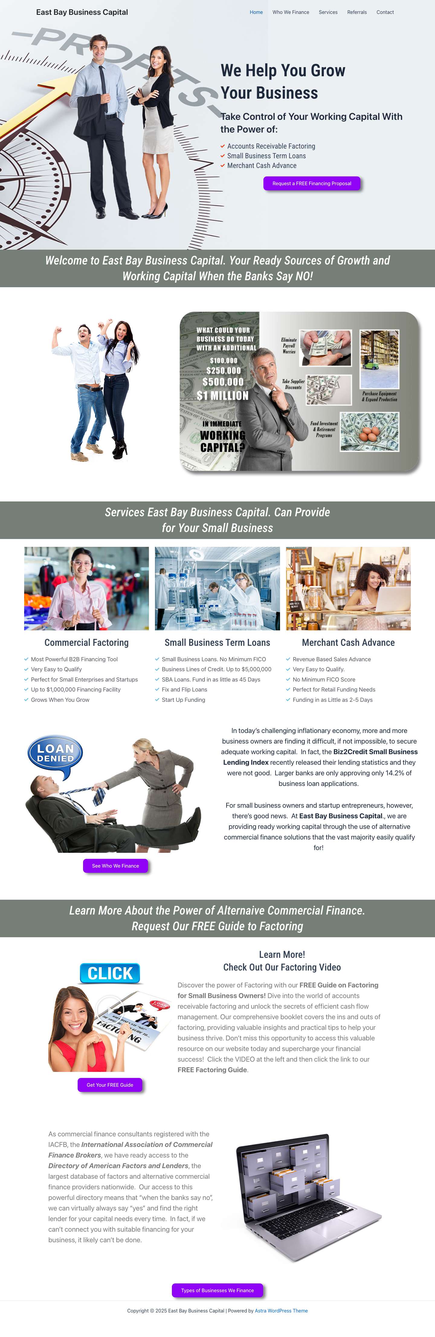 Home - East Bay Business Capital - Full Screenshot