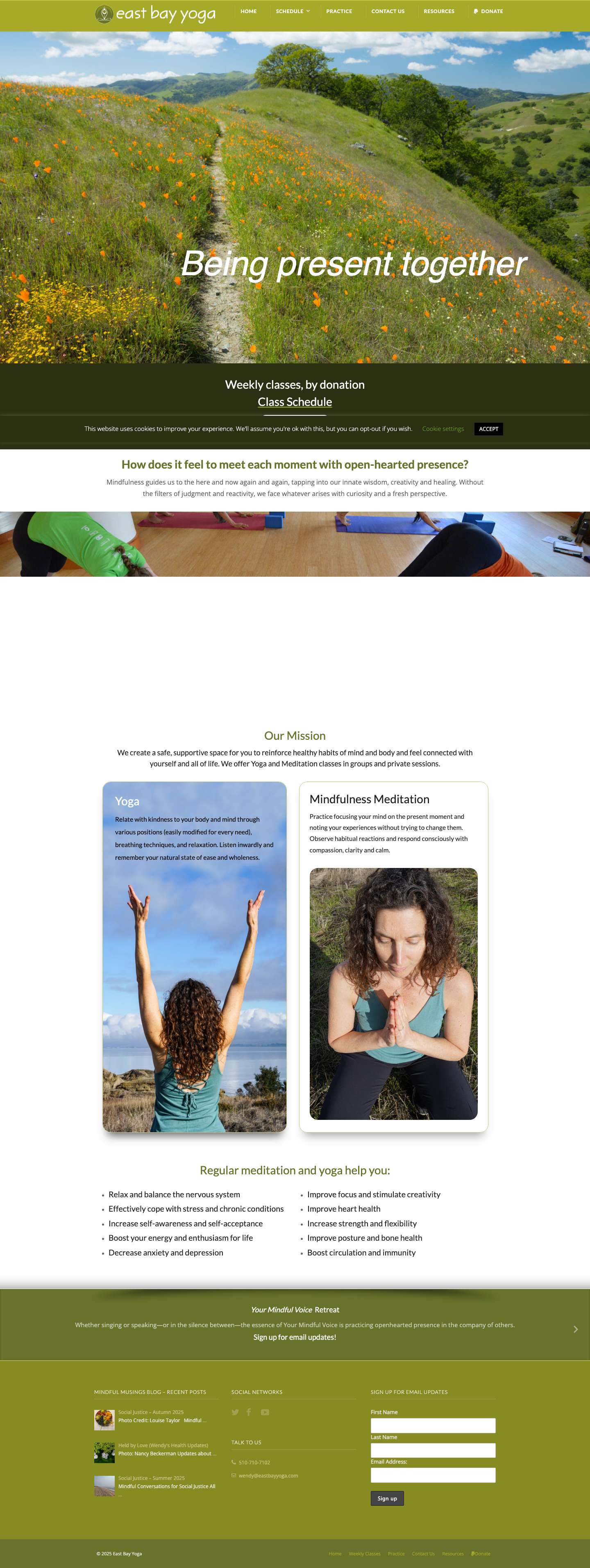 East Bay Yoga - Full Screenshot