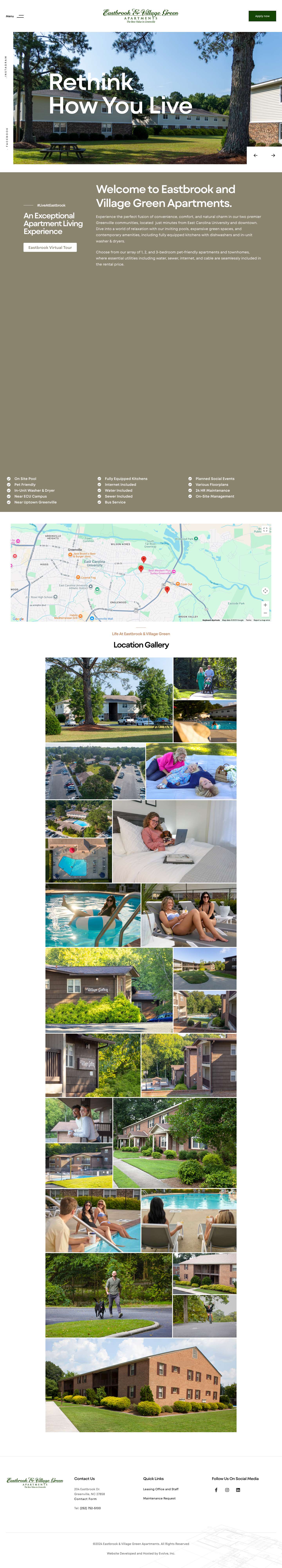 Eastbrook & Village Green - Greenville Apartments near ECU - Full Screenshot