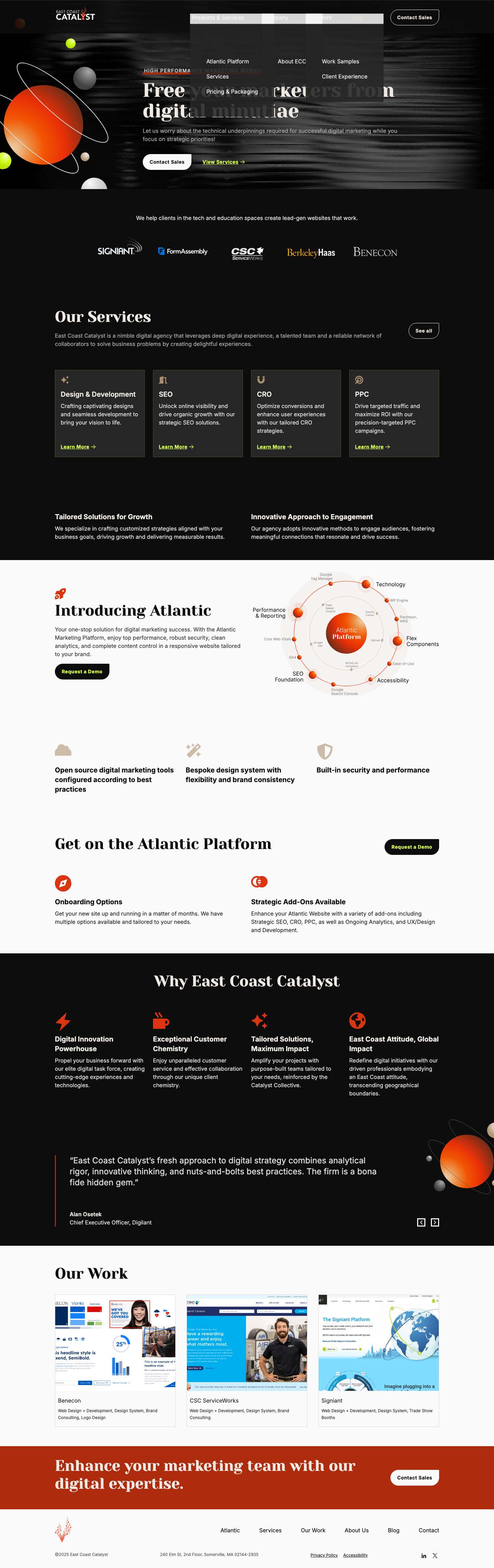 Top Website Platform | East Coast Catalyst - Full Screenshot