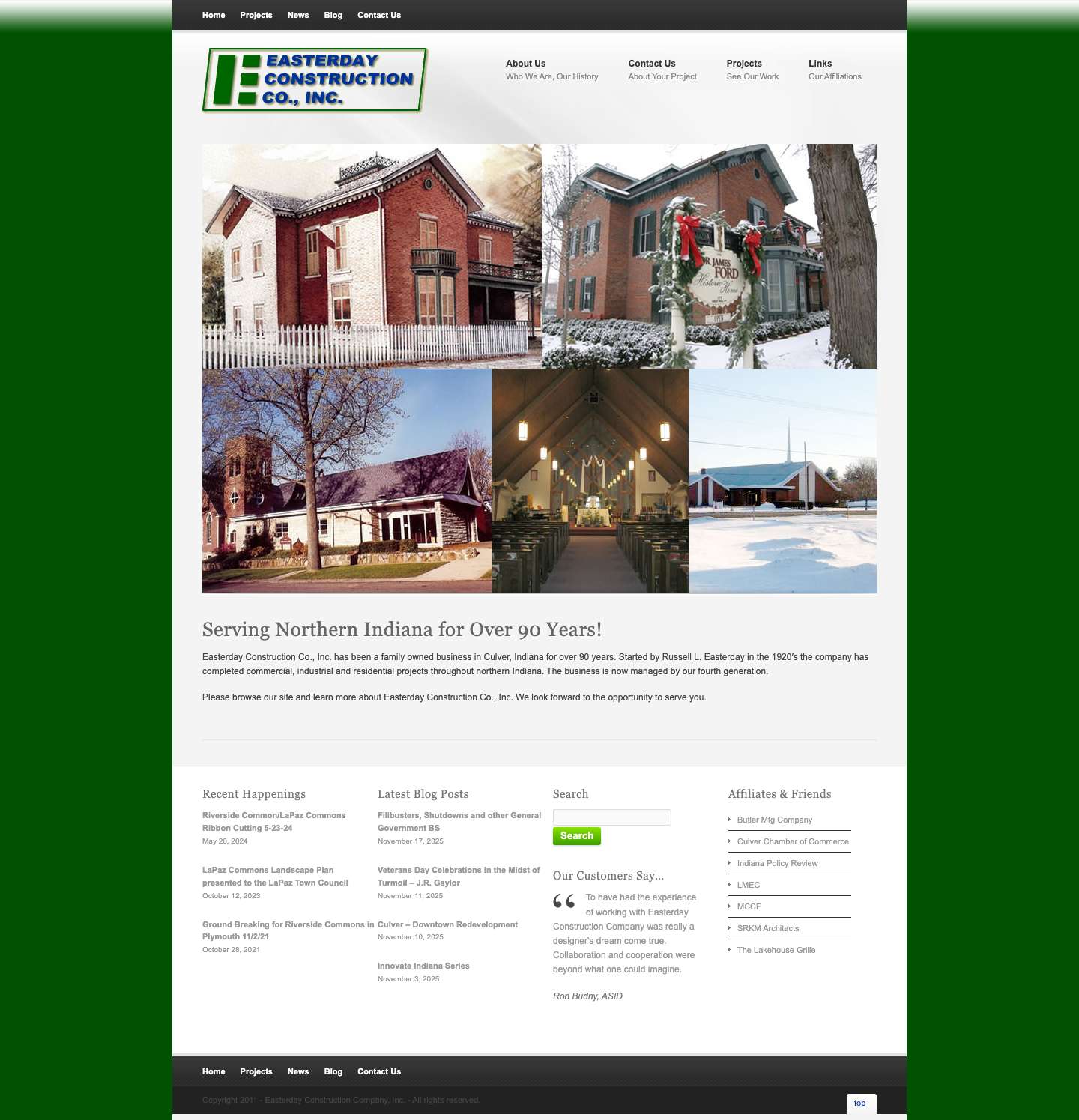 Easterday Construction - Full Screenshot