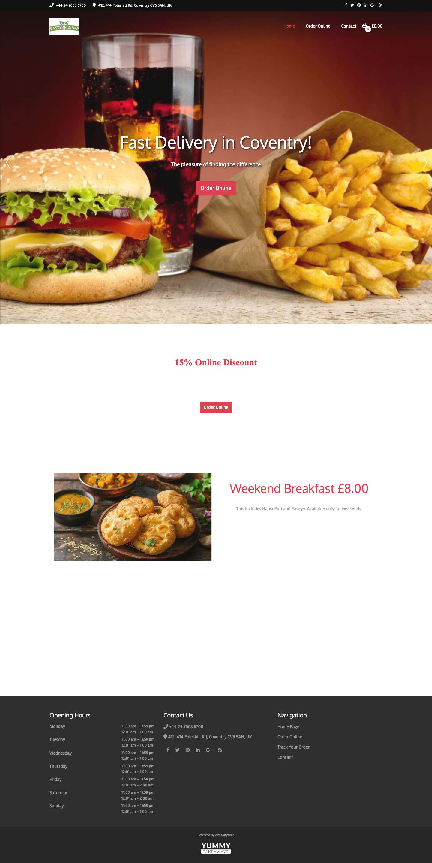 Eastern Diner – Coventry - Full Screenshot