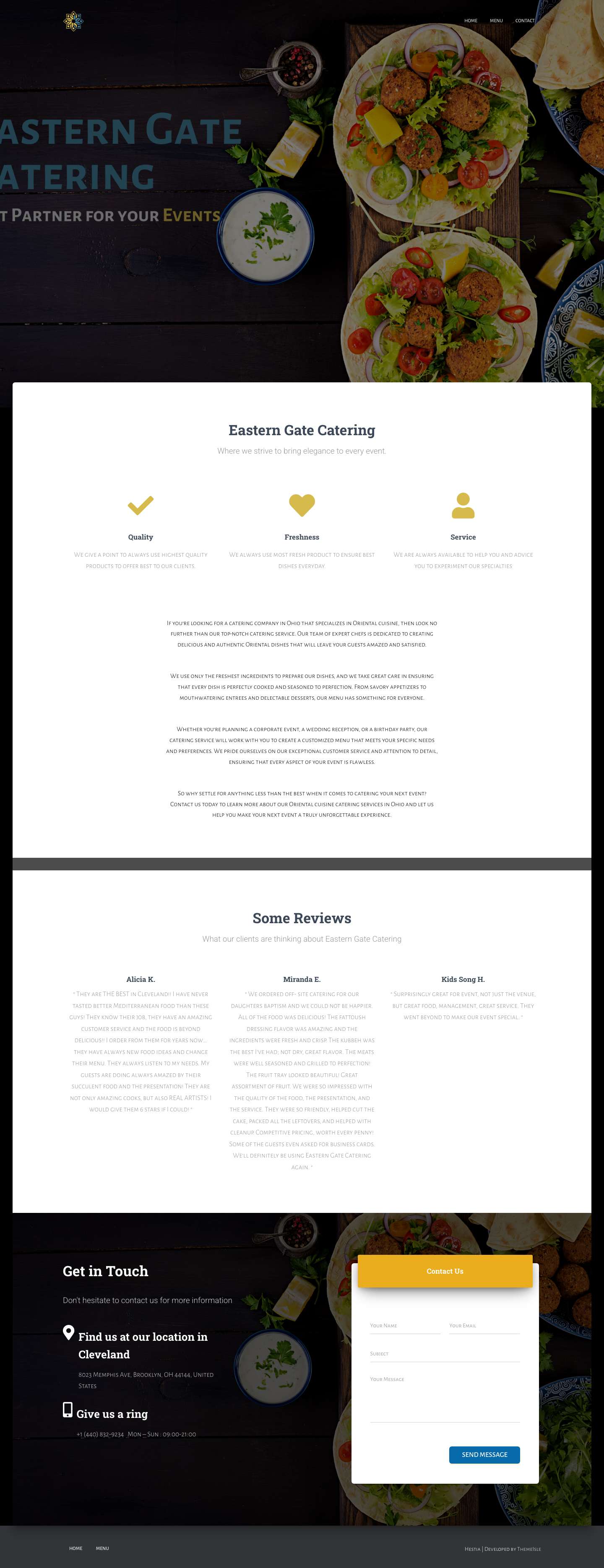 Home - easterngatecatering - Full Screenshot