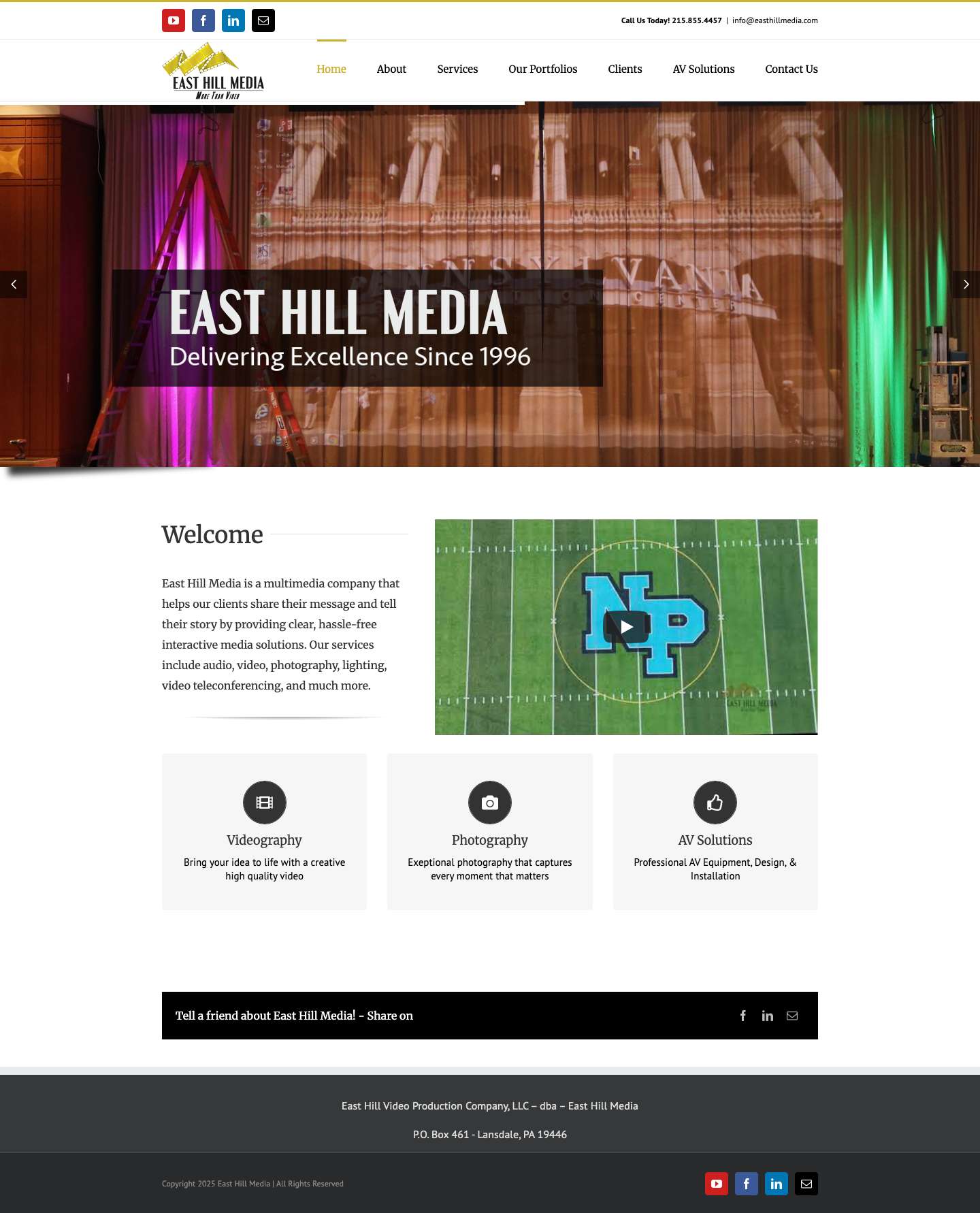East Hill Media : More Than Video - Multimedia Production Co. - Full Screenshot