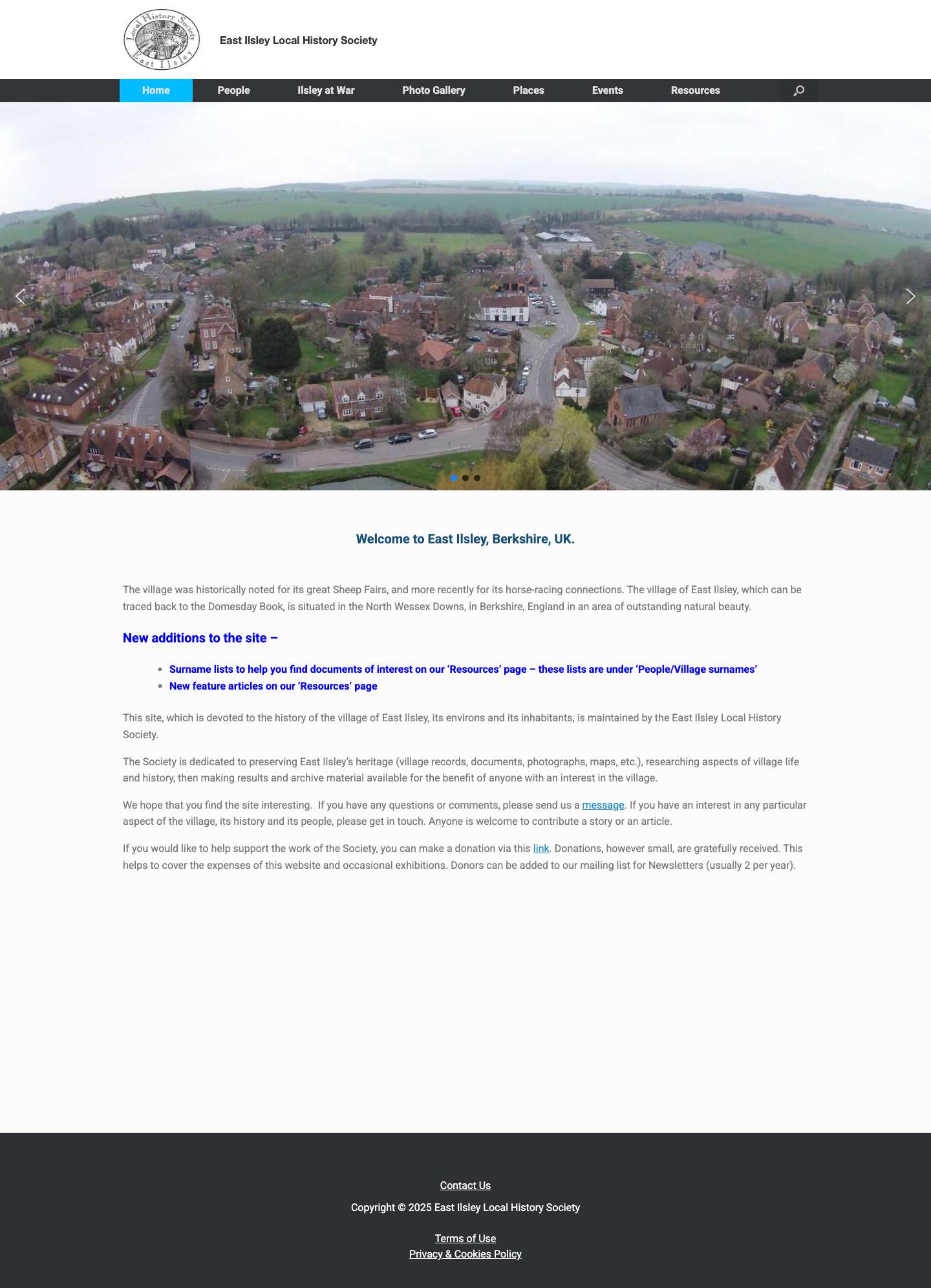 East Ilsley Local History Society – The village of East Ilsley, United Kingdom - Full Screenshot