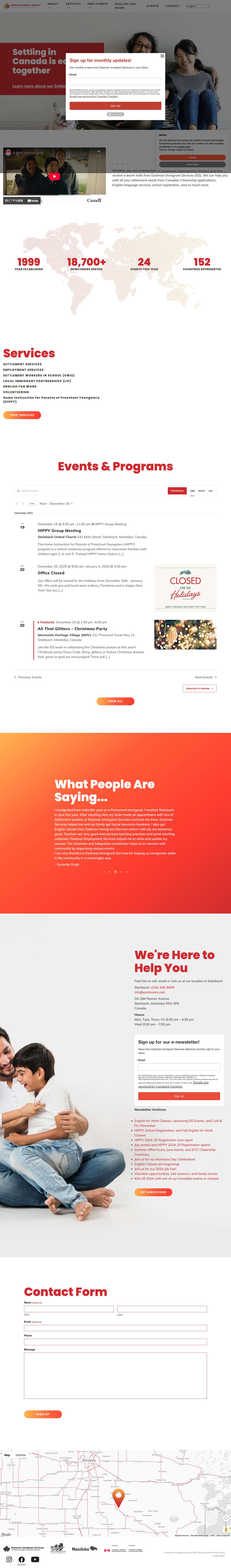 Settlement Services - Employment Services | Eastman Immigrant ServicesEvent SeriesFeatured - Full Screenshot