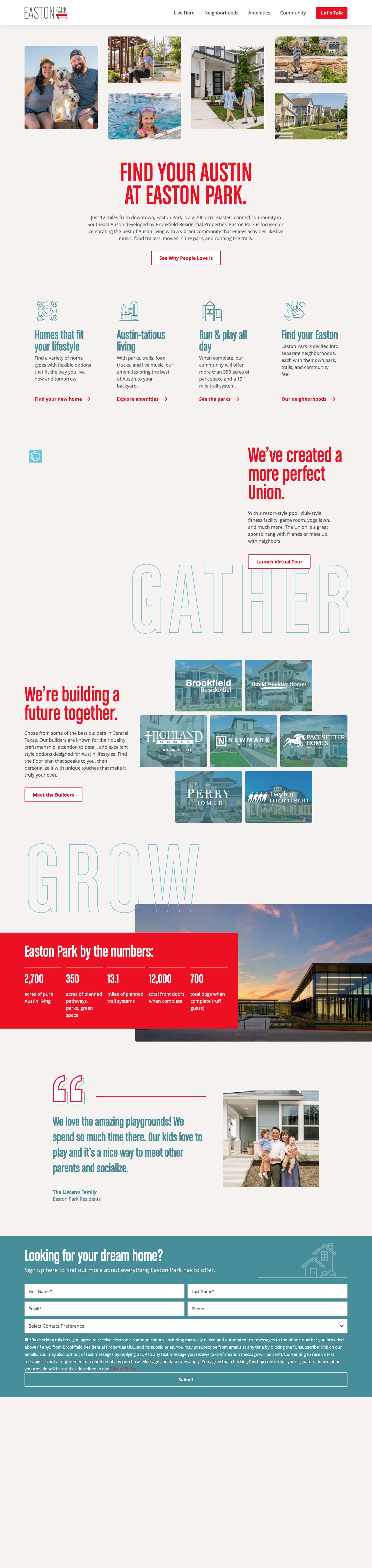 Master Planned Community in Austin | Homes for Sale - Full Screenshot