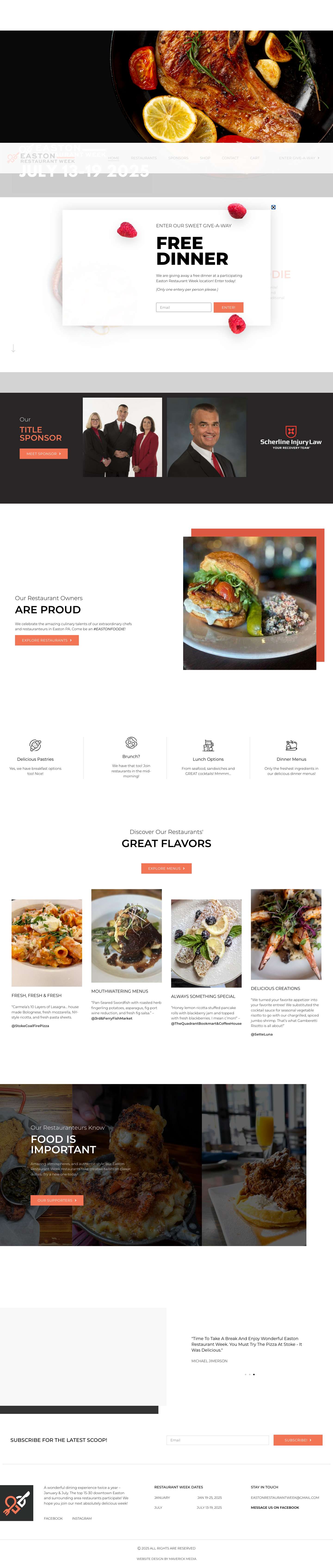 Easton Restaurant Week | Easton Restaurant WeekDownClose BT - Full Screenshot
