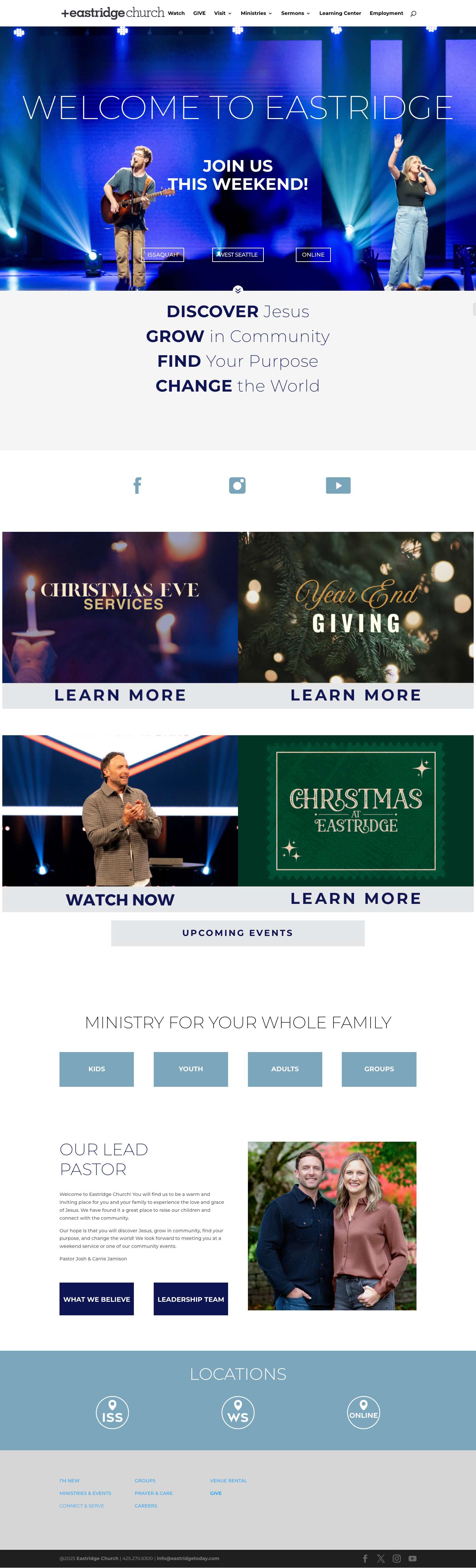 Home - Eastridge Church - Full Screenshot