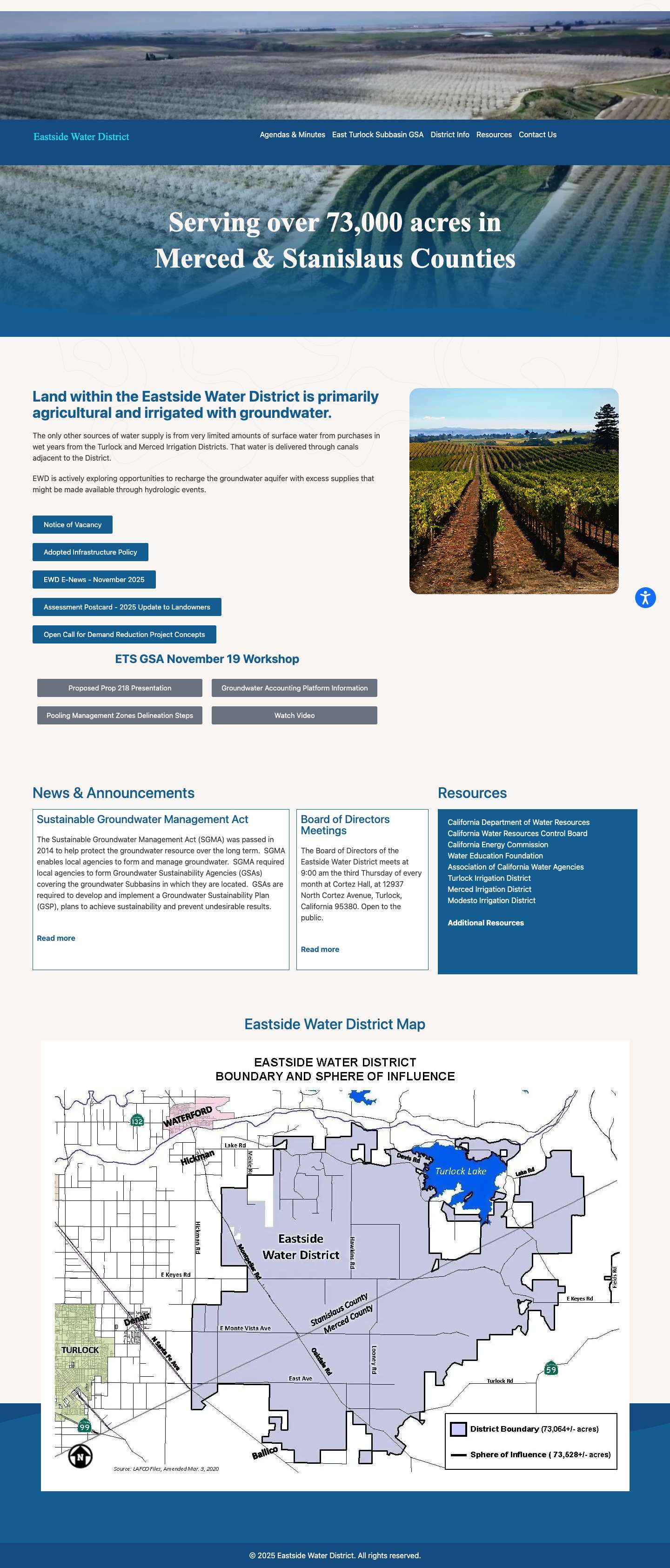 Eastside Water District – Merced and Stanislaus Counties - Full Screenshot