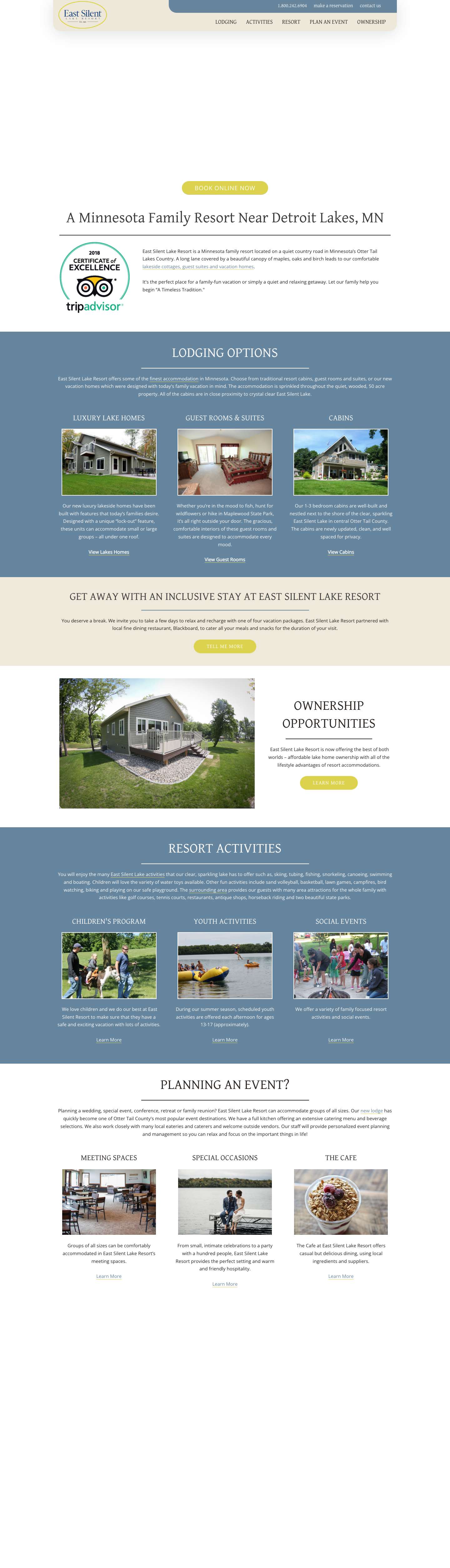 Minnesota Family Resort - Otter Tail Lakes Country, MN - Full Screenshot