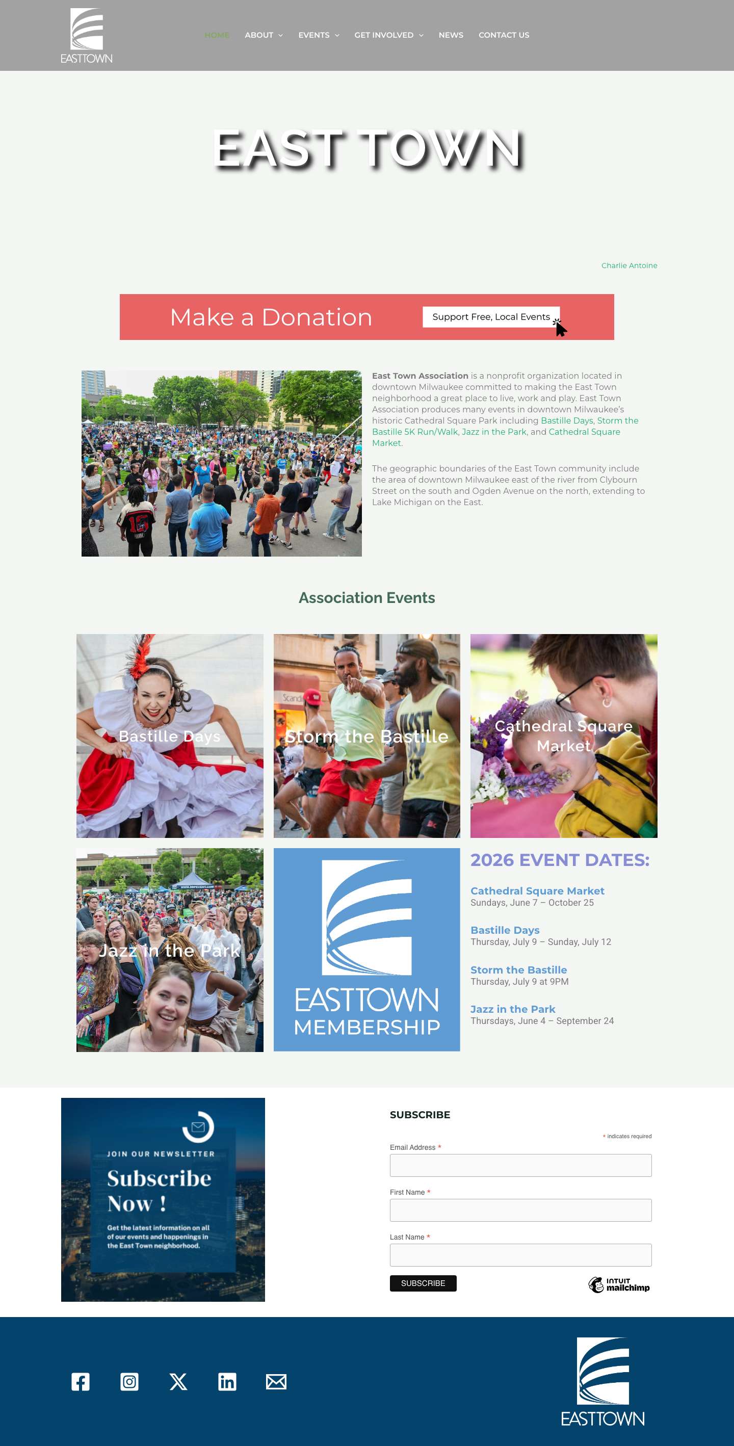 Home - East Town Email - Full Screenshot