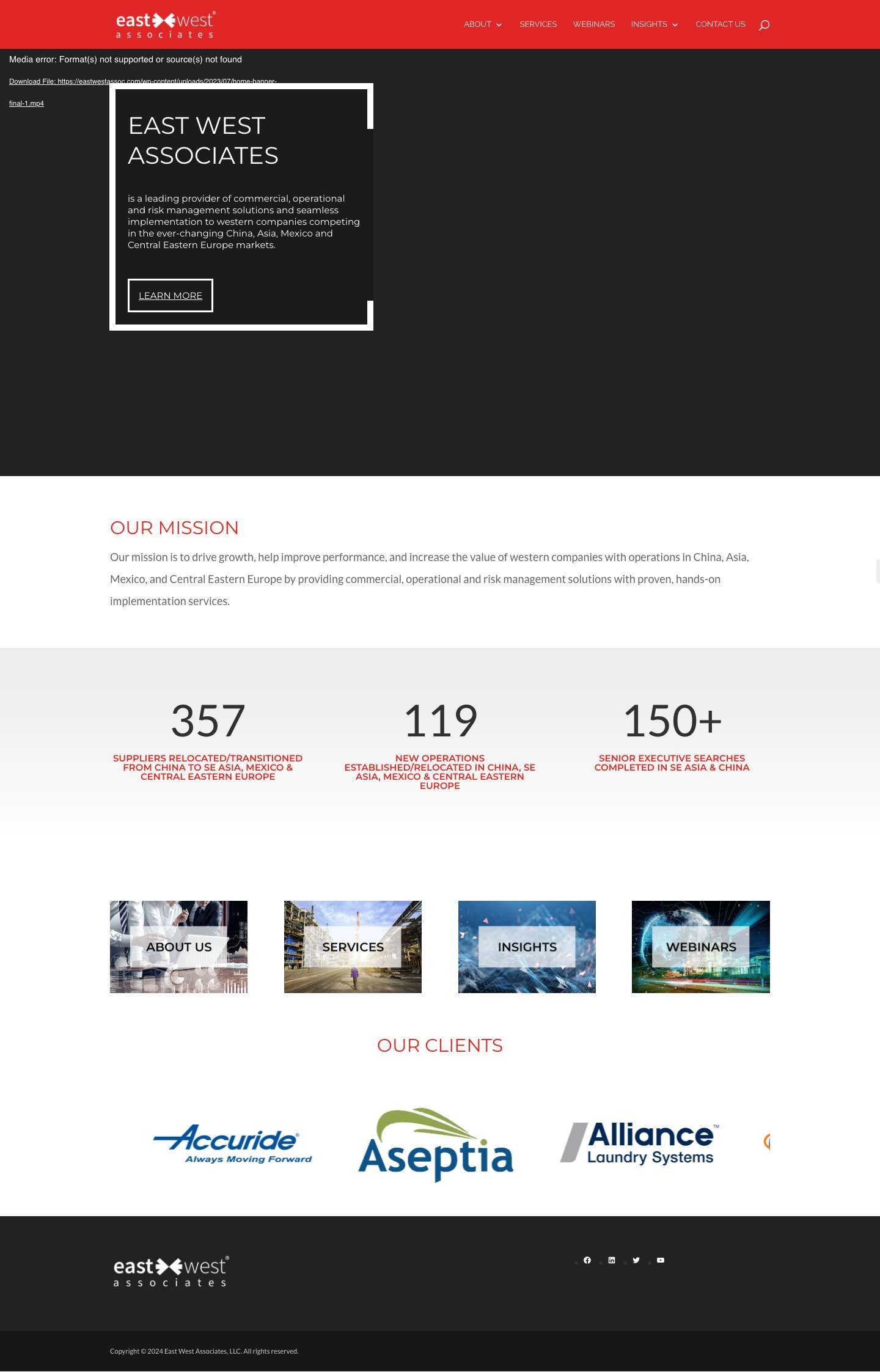 HOME - East West Associates - Full Screenshot