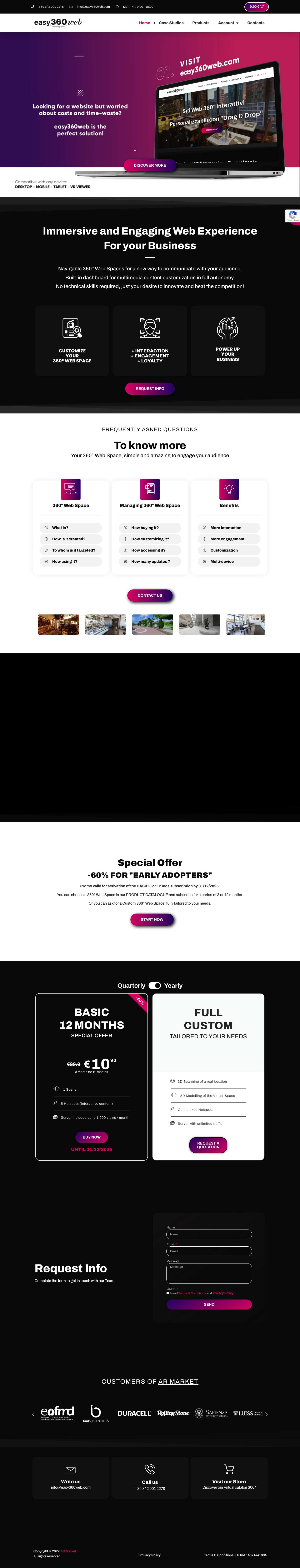 Easy360Web - 360° Web Spaces - Easy, Fast, Customizable - Full Screenshot