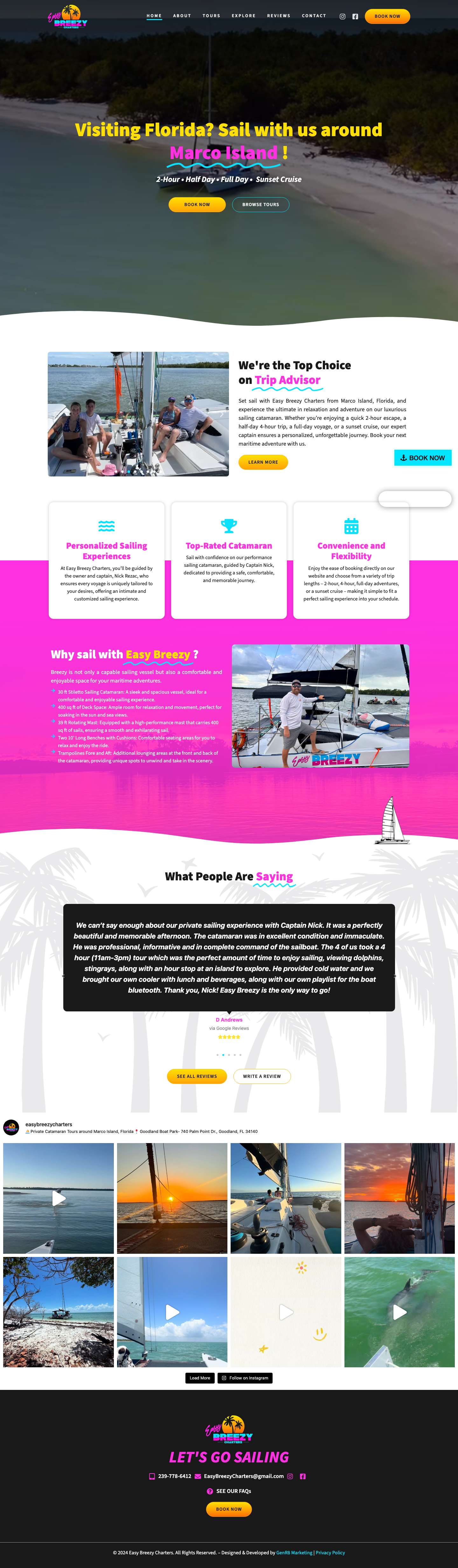 Easy Breezy Charters | Marco Island, FL - Full Screenshot