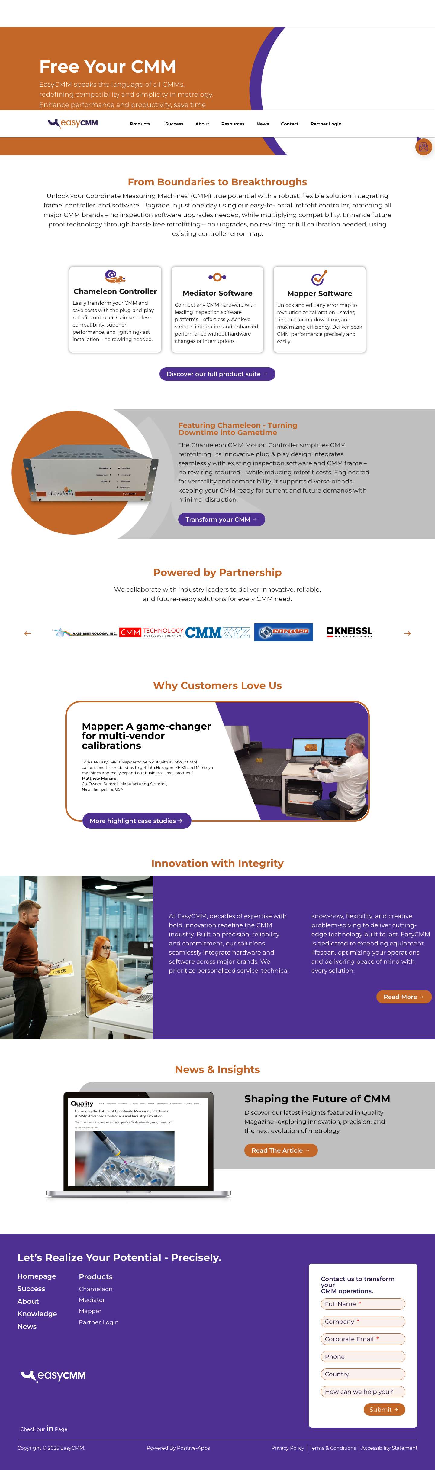 Home - EasyCMM - Full Screenshot