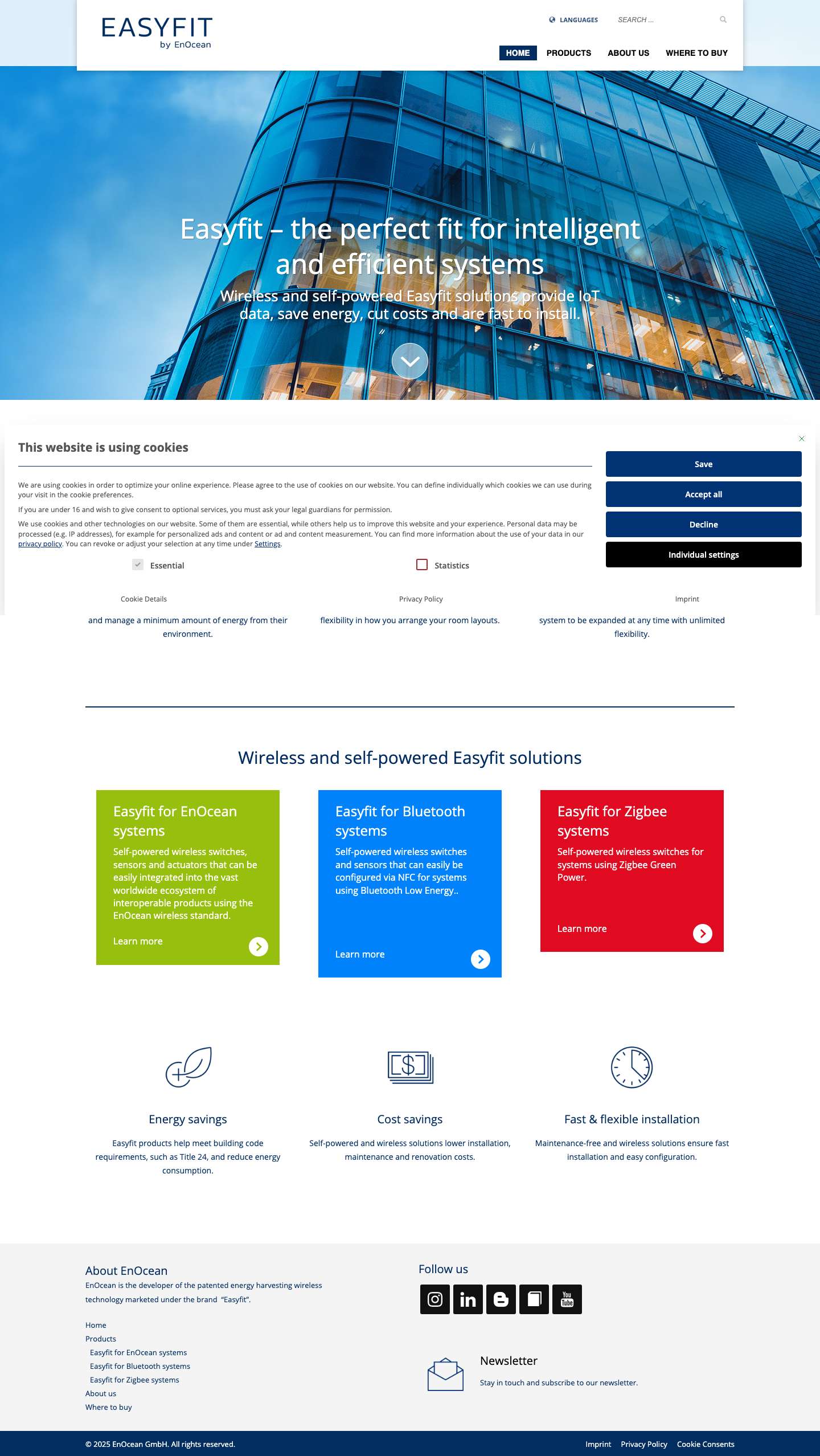 Easyfit by EnOcean - the perfect fit for lighting systems - Full Screenshot