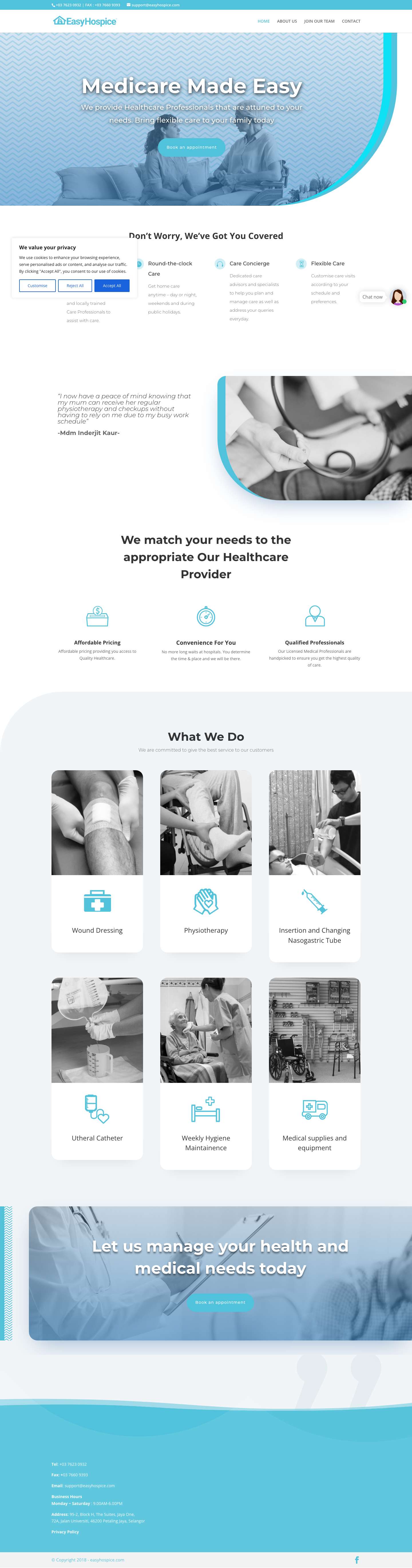 HOME - EasyHospice - Full Screenshot