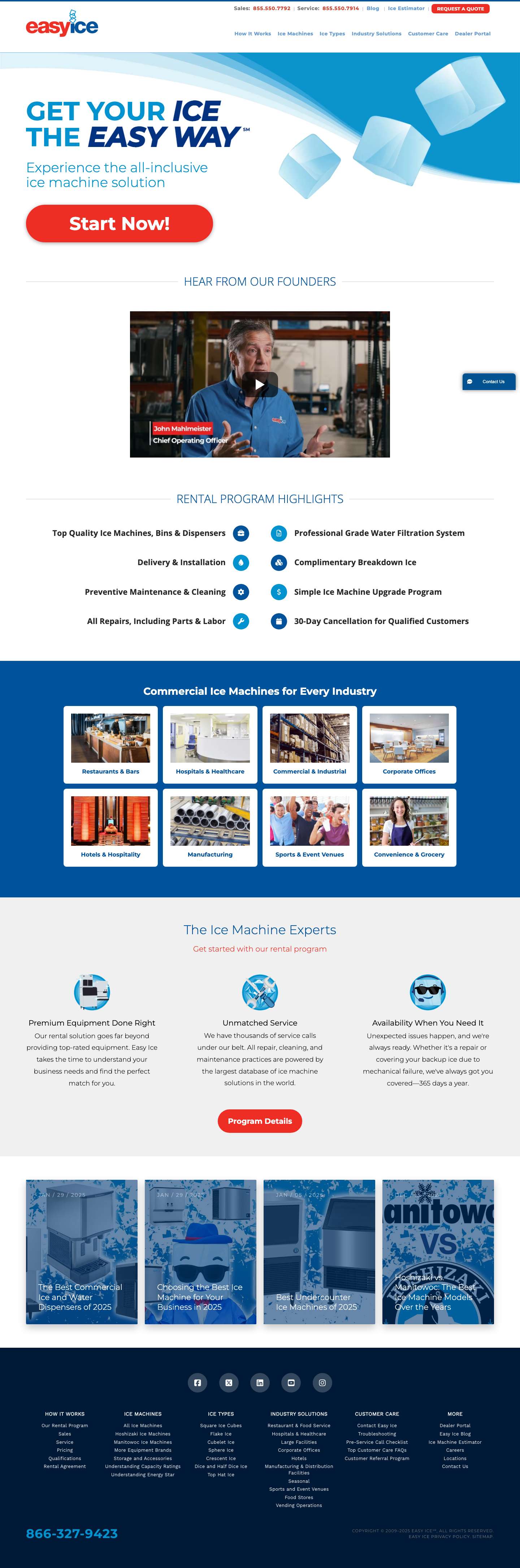 Easy Ice - All-Inclusive Commercial Ice Machine Subscriptions - Full Screenshot